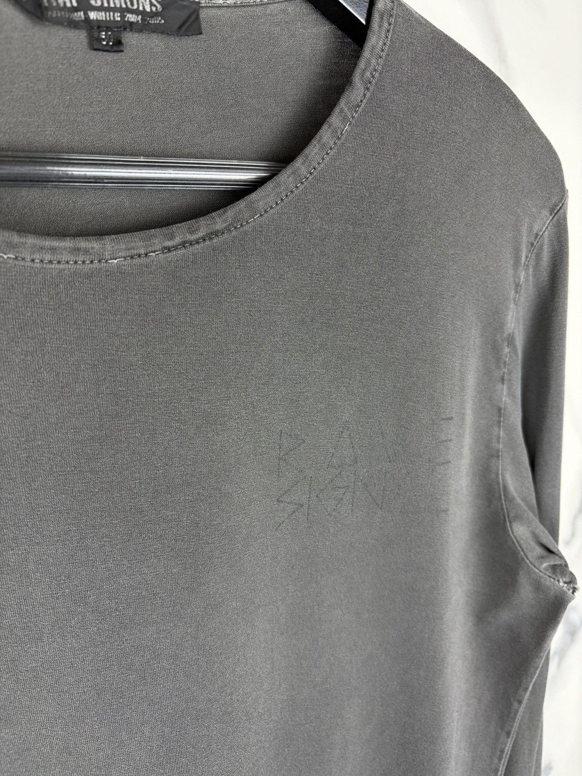 Raf Simons AW04 Raf Simons Waves Rave Signal Gray Longsleeve Tshirt Size US M / EU 48-50 / 2 - 4 Thumbnail