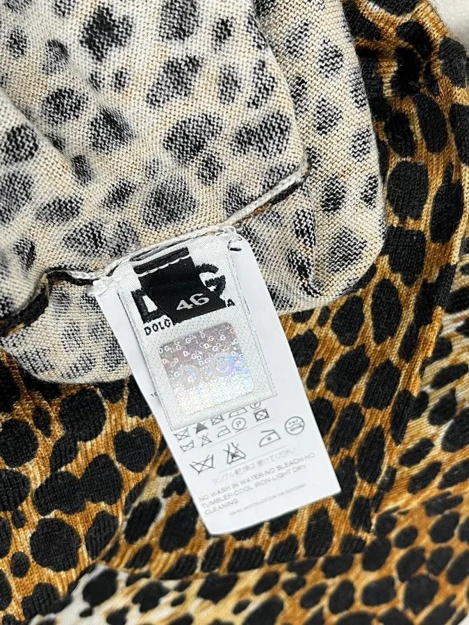 Dolce & Gabbana AW1996 Dolce & Gabbana V Neck Leopard Print Sweater Size US XS / EU 42 / 0 - 8 Thumbnail