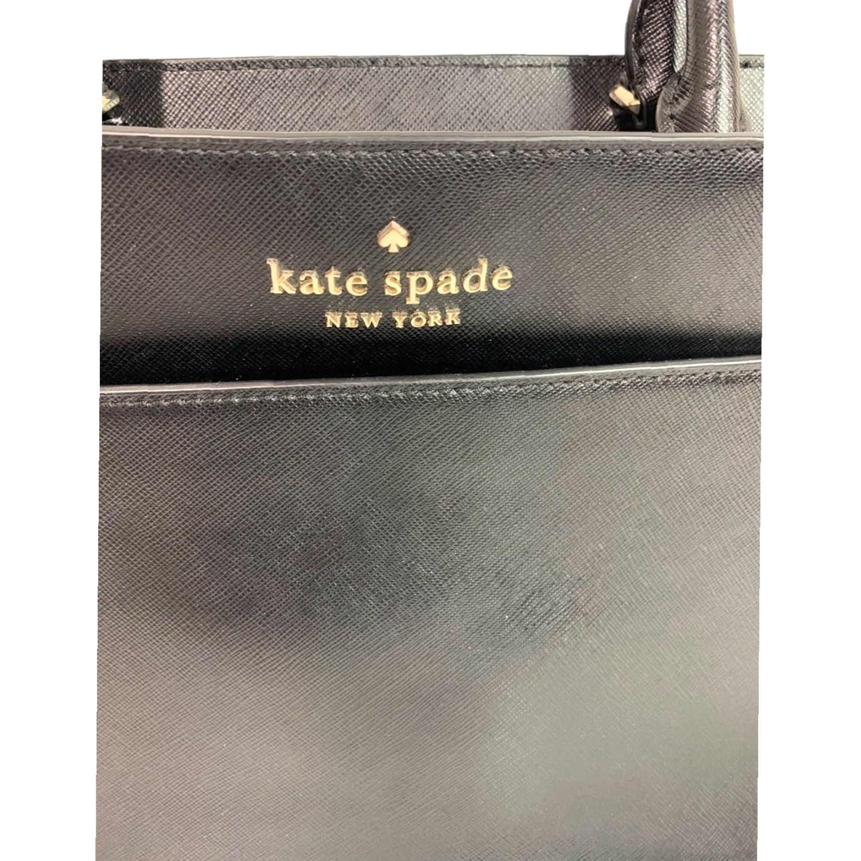 Vintage VINTAGE Kate Spade Staci Large Satchel Handbag Black Saffiano Leather WKRU6949 Satchel/Top Handle Bag Womens Leather Black WKRU6949 Size ONE SIZE - 2 Thumbnail