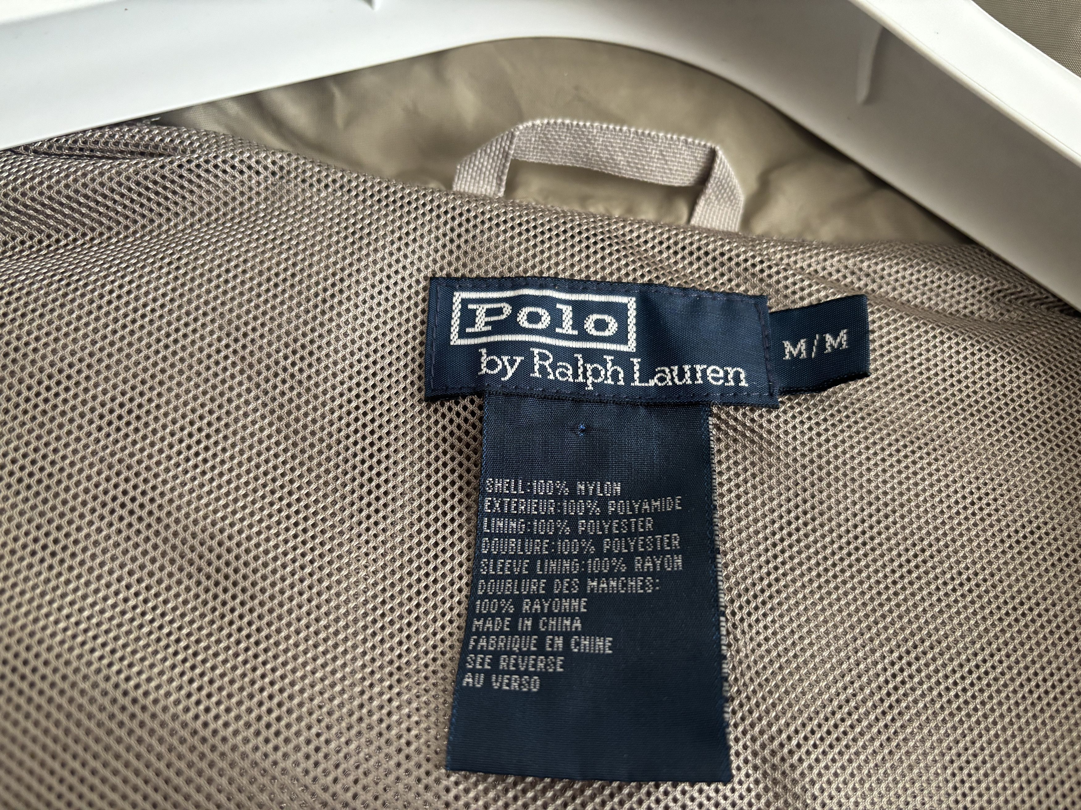 Polo Ralph Lauren VTG Nylon Zip-Up Tan Windbreaker/ Rain Jacket M - Large Size US M / EU 48-50 / 2 - 4 Thumbnail