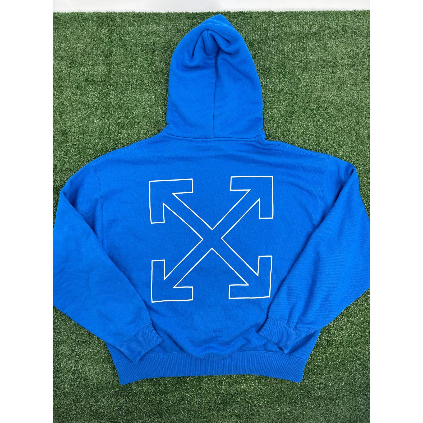 Off-White Off-White Blue Pullover Hoodie Size XL Size US XL / EU 56 / 4 - 1 Thumbnail