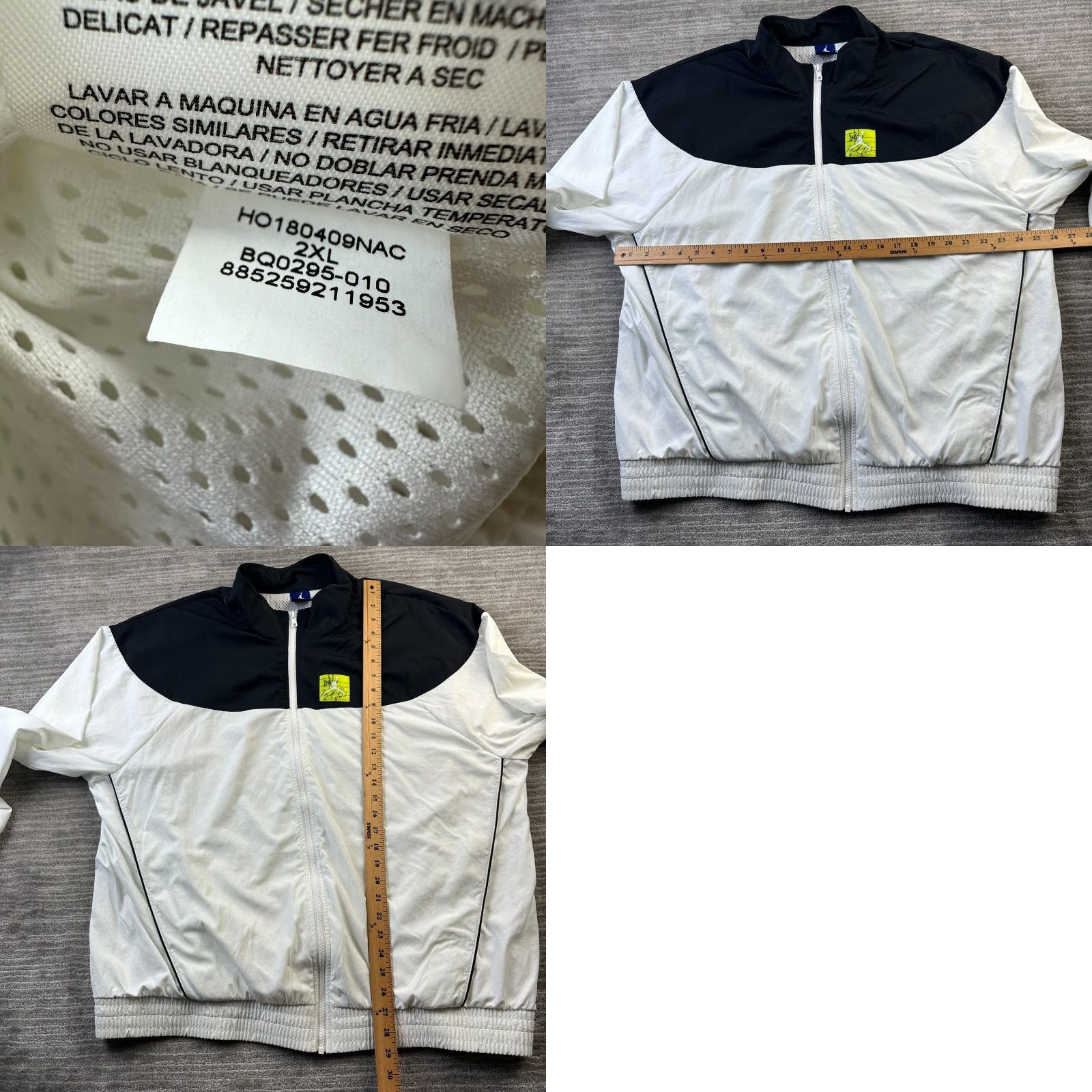 Jordan Brand Jordan Jacket White 2XL XXL Track Zip Retro Windbreaker Tinker Hatfield Mens Size US XXL / EU 58 / 5 - 9 Thumbnail