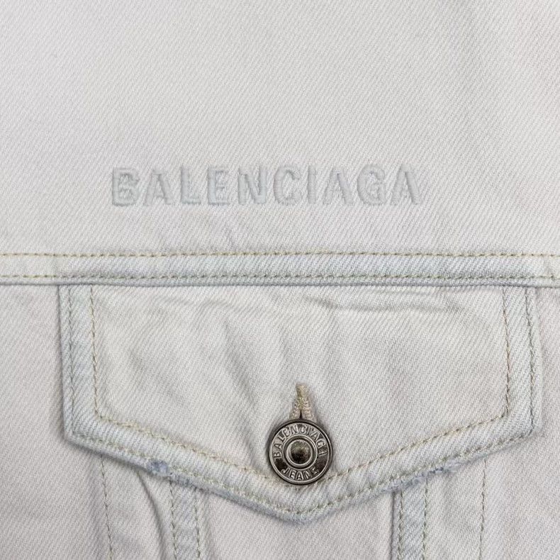 Balenciaga Balenciaga Off-white washed distressed logo monogrammed em Size US XS / EU 42 / 0 - 4 Thumbnail