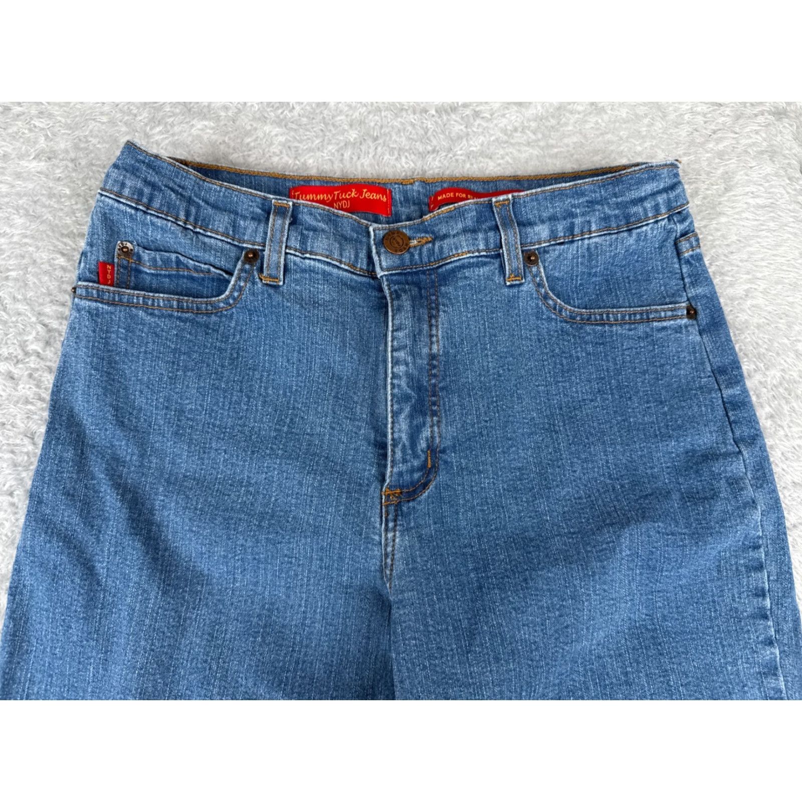 NYDJ NYDJ Jeans Womens 6 Blue Straight Leg Denim Cotton Blend Stretch Size 28" / US 6 / IT 42 - 4 Thumbnail