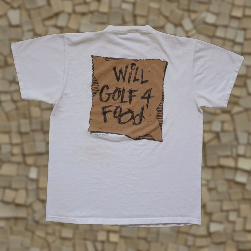 Tultex VINTAGE Tultex GOLF SPORT FUNNY USA 'GOLF 4 FOOD' GRAPHIC WHITE T SHIRT SZ L MEN 90s Shirt Size US L / EU 52-54 / 3 - 1 Thumbnail