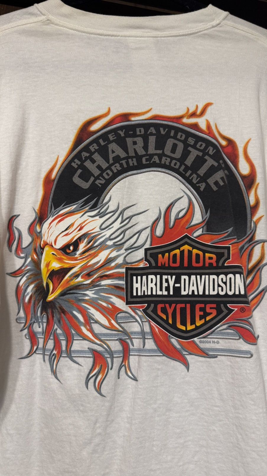 Harley Davidson Vintage 2004 Harley Davidson Flame Sleeve White Size US XL / EU 56 / 4 - 6 Thumbnail