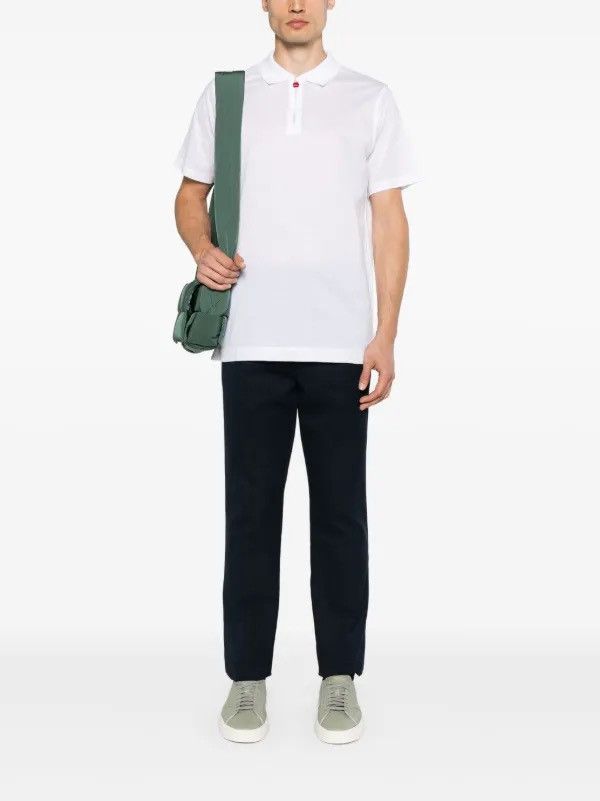 Designer × Kiton Kiton Half-Zip Piqué Polo Shirt Size US S / EU 44-46 / 1 - 1 Thumbnail
