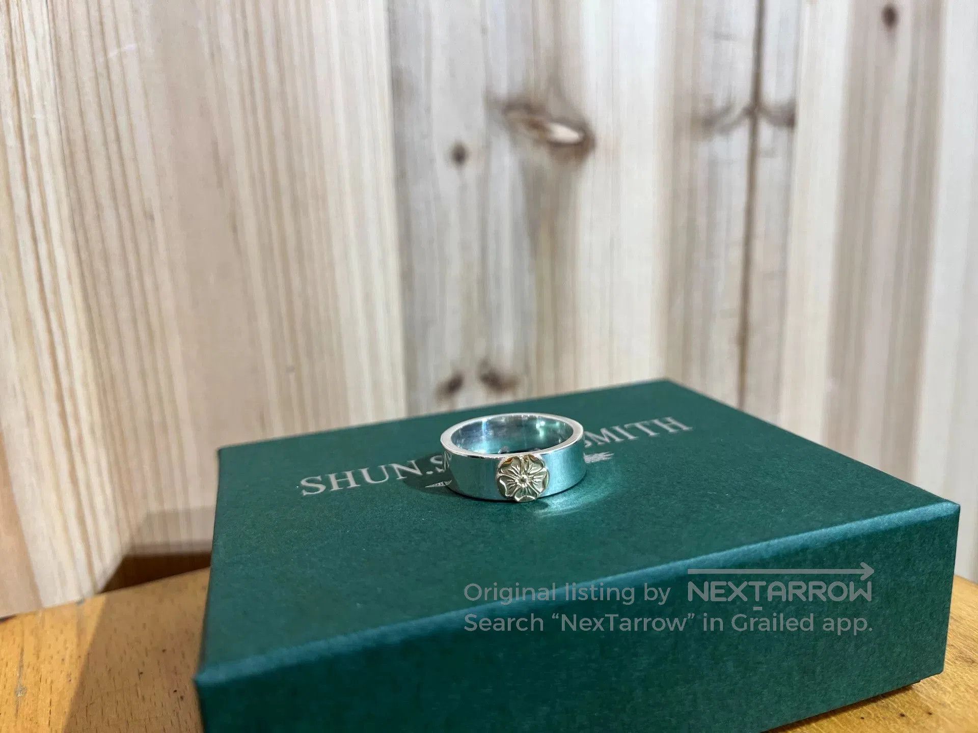 Takumi shun smith love silver ring with gold details. Size ONE SIZE - 1 Thumbnail