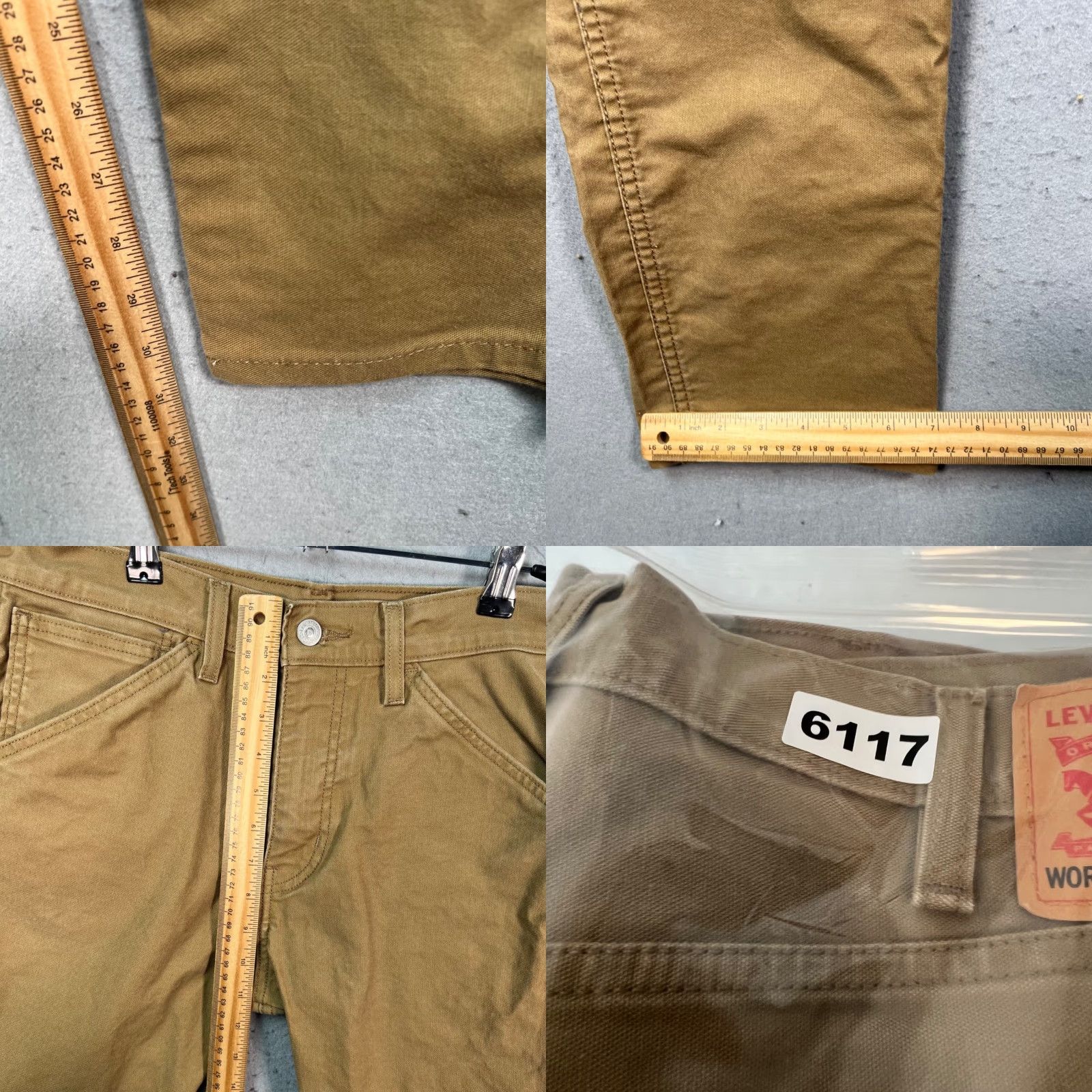 Levi's Levi's Mens 32x32 Workwear Fit Tan Pants Cotton Blend Durable Casual Carpenter 5-Pocket Straight Regular Size US 32 / EU 48 - 8 Thumbnail