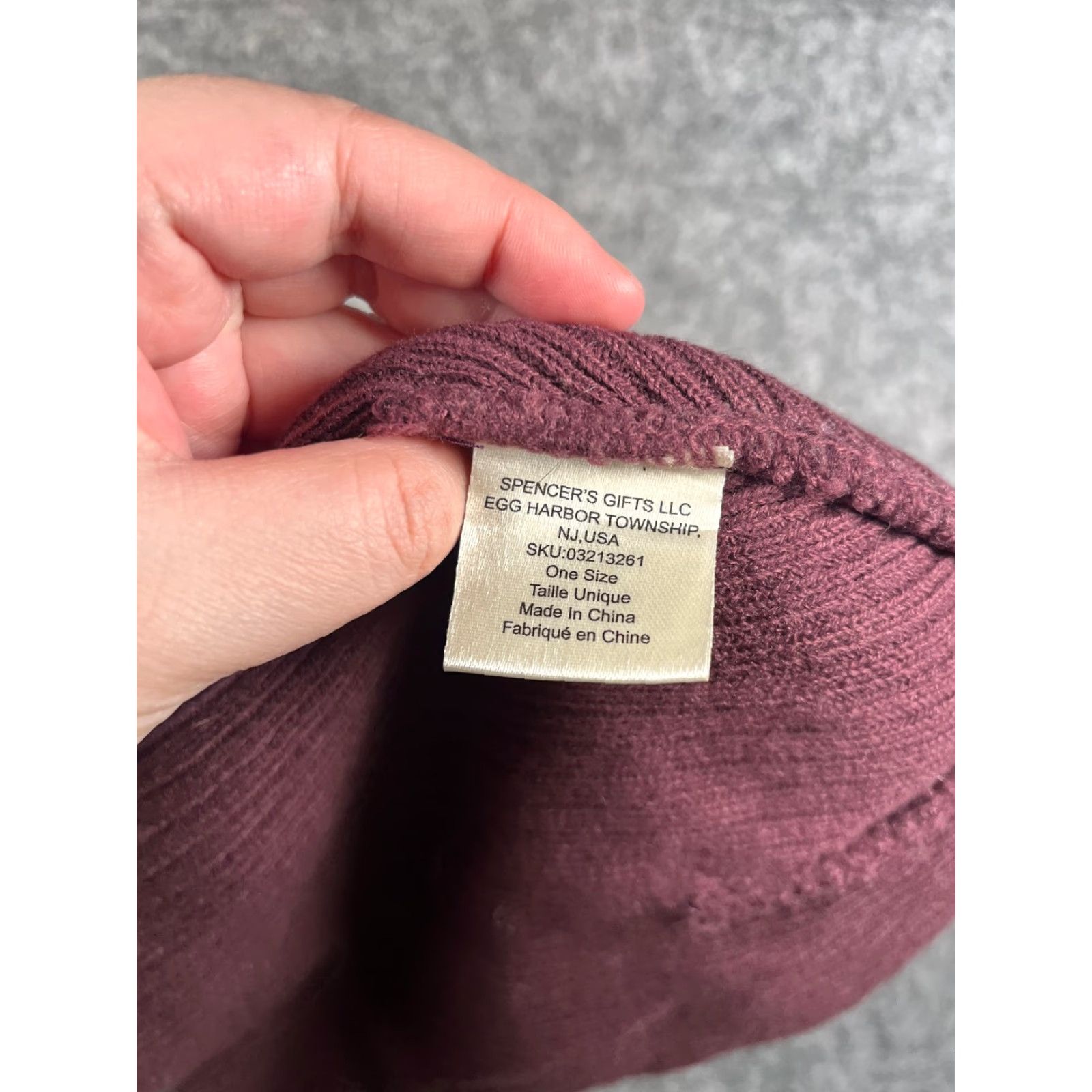 Vintage Spencer's Gift Beanie Women One Size Purple 100% Acrylic Knit Ski Size ONE SIZE - 7 Thumbnail