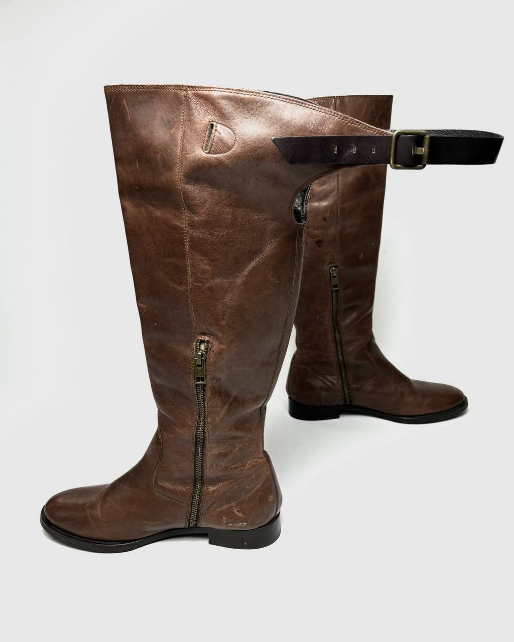 Allsaints AllSaints Distressed Leather riding boots Size US 9 / IT 39 - 2 Thumbnail