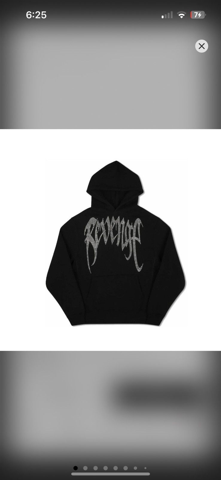 Revenge Rhinestone Bejeweled Hoodie Size US L / EU 52-54 / 3 - 1 Thumbnail