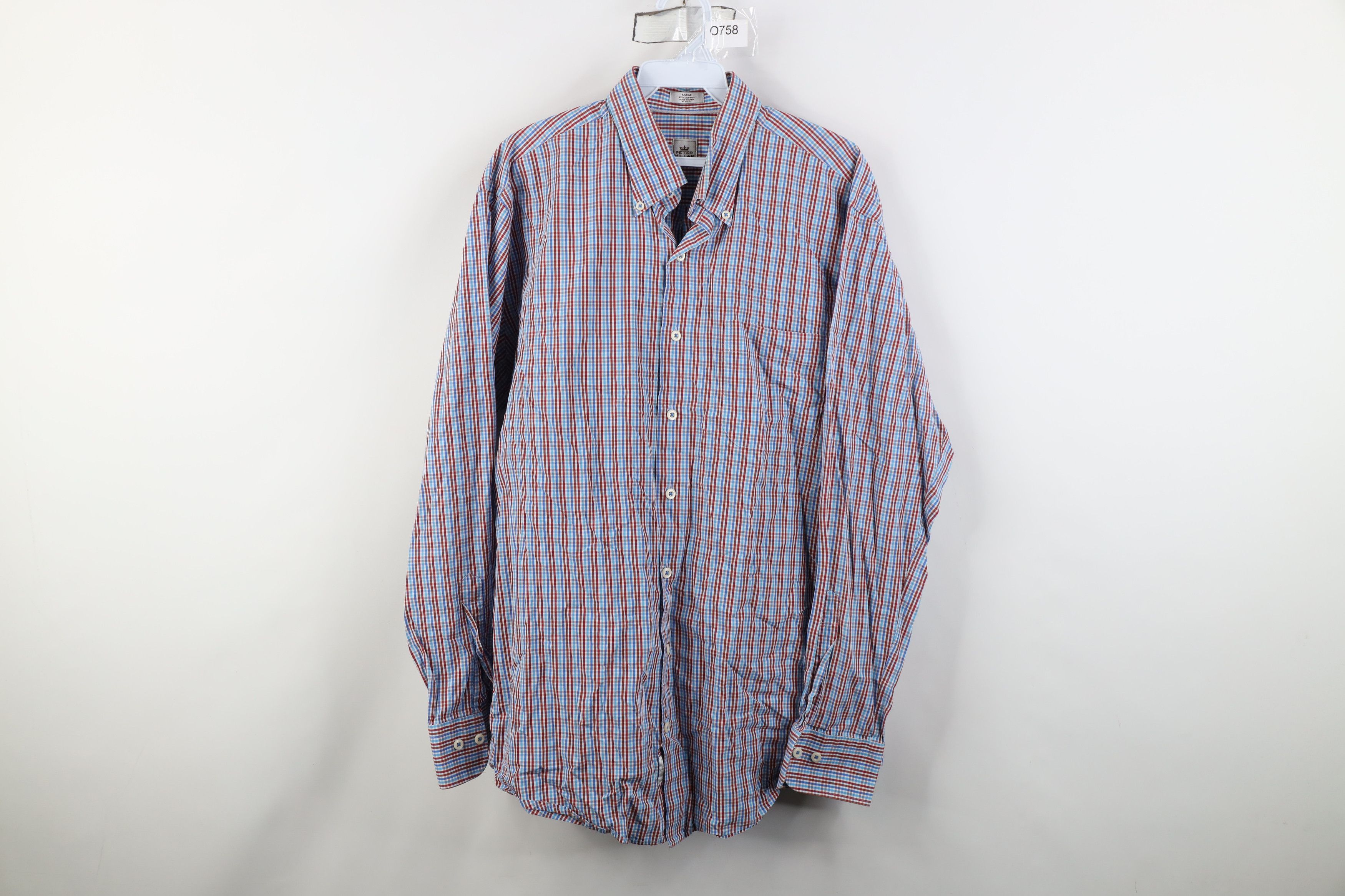 Peter Millar Peter Millar Collared Button Down Shirt Plaid Cotton Size US L / EU 52-54 / 3 - 1 Thumbnail