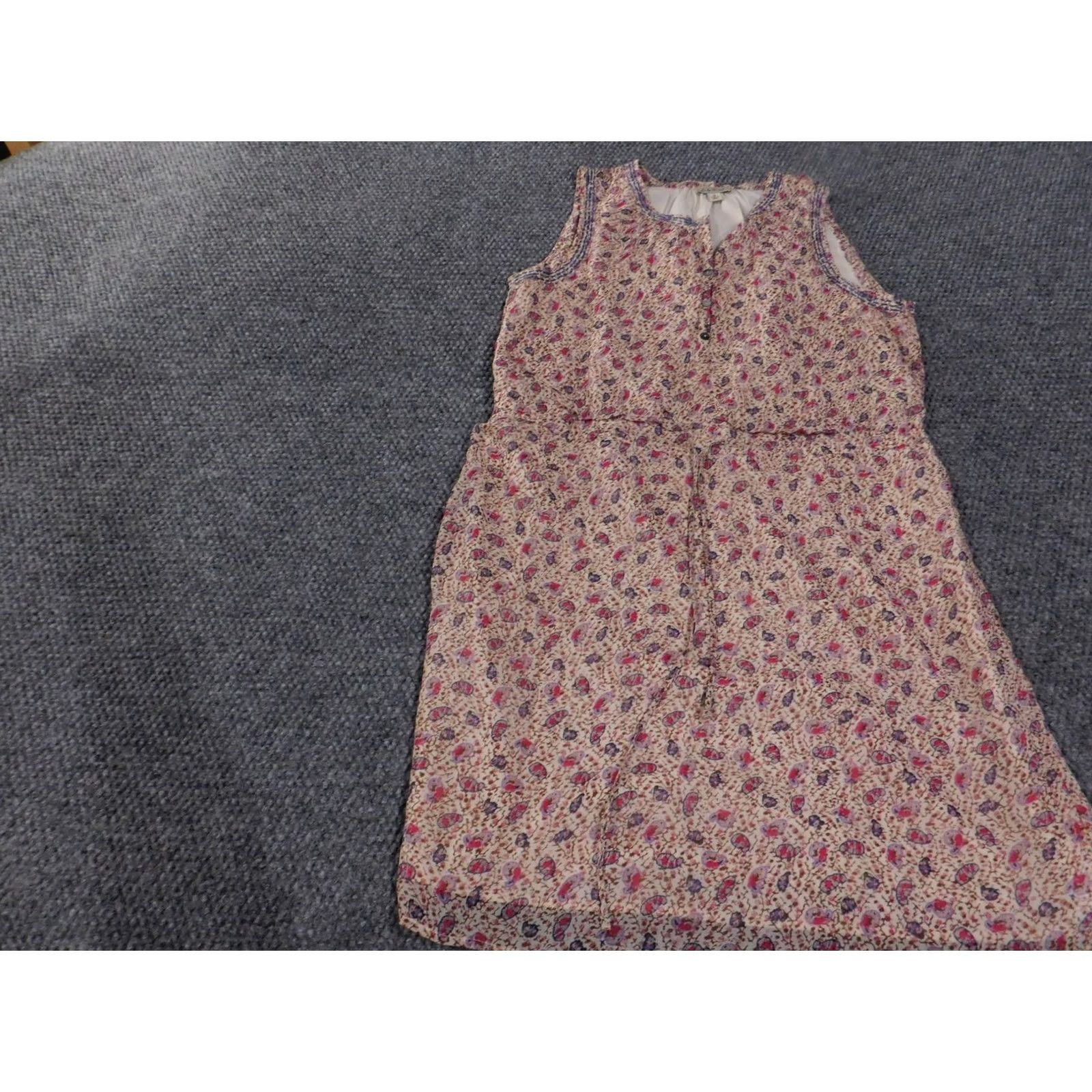 Lucky Brand Lucky Brand Dress Womens Small Pink Floral Sleeveless Boho Button Up Lined India Size S / US 4 / IT 40 - 3 Thumbnail