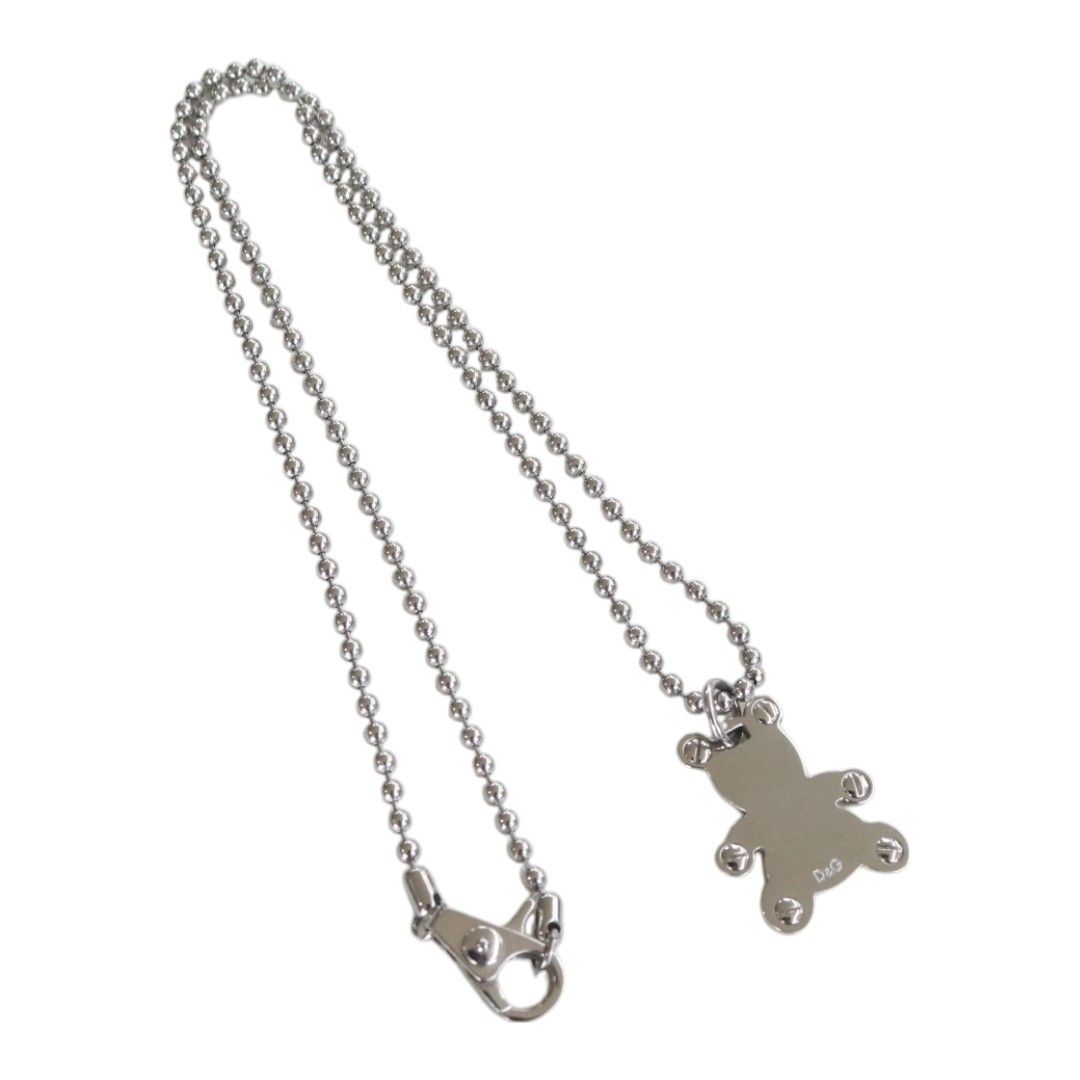 Dolce & Gabbana DOLCE & GABBANA Teddy Bear Silver Necklace Size ONE SIZE - 1 Thumbnail
