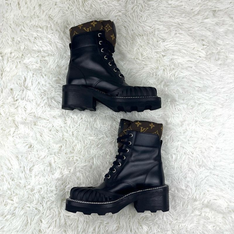 Louis Vuitton Louis Vuitton Beaubourg Ankle Boots in Black -2505 Size US 8 / IT 38 - 5 Thumbnail