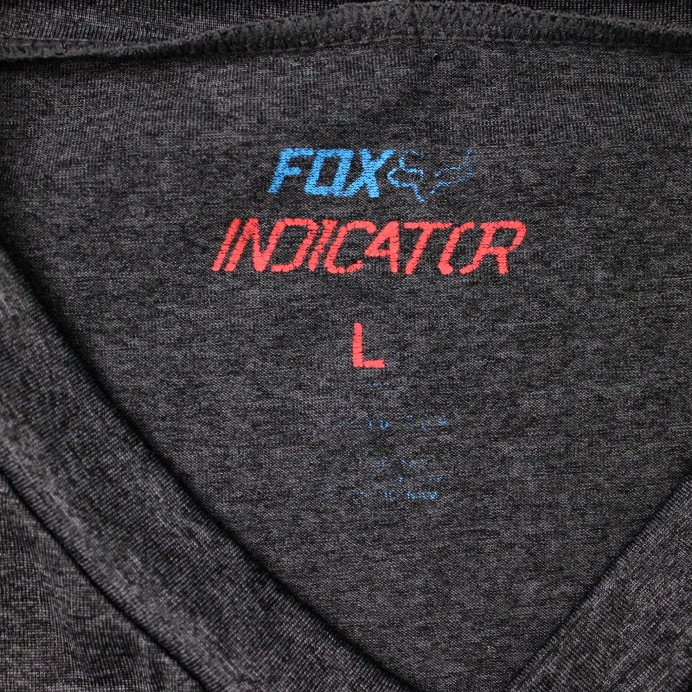 Fox Racing Fox Racing Indicator Shirt Mens Large Gray Zipper Stash Pocket Vented S/S Jersey Size US L / EU 52-54 / 3 - 5 Thumbnail