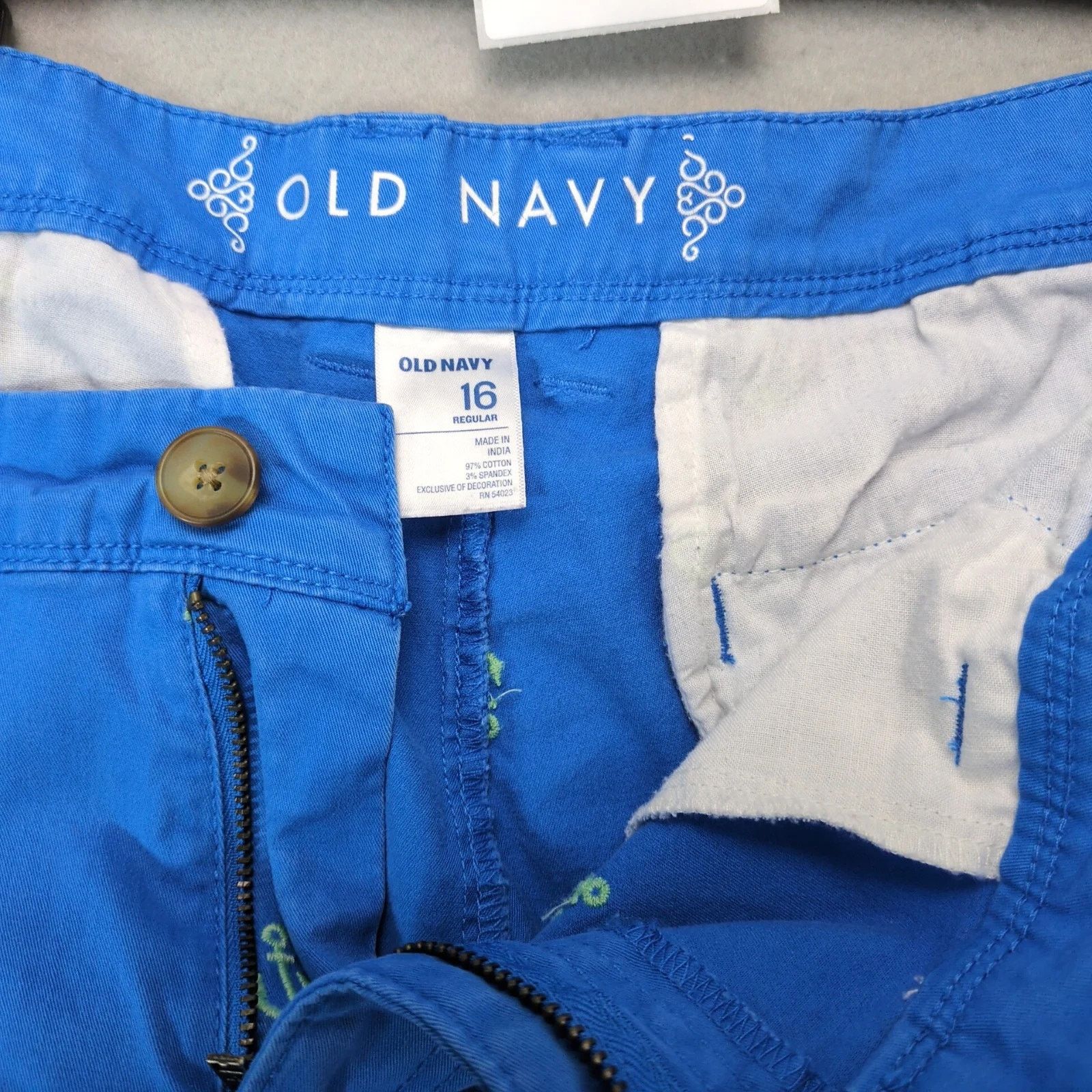 Old Navy Old Navy Embroidered Anchor Crop Pants Women's 16 39x26" Size 38" / US 16 / IT 52 - 8 Thumbnail