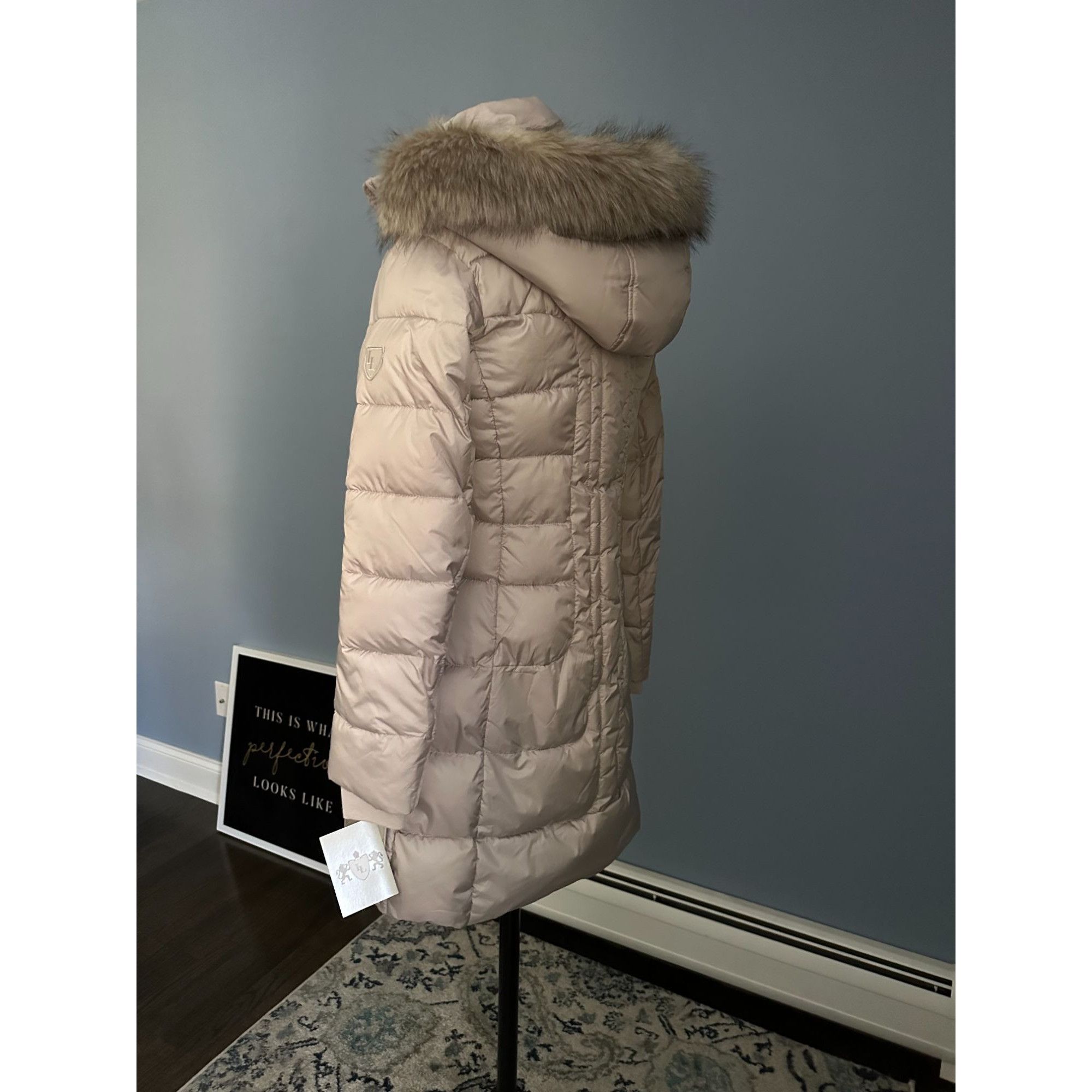 Other NWT Larry Levine Quilted Puffer Down Coat with Sherpa Lining Size XS / US 0-2 / IT 36-38 - 8 Thumbnail