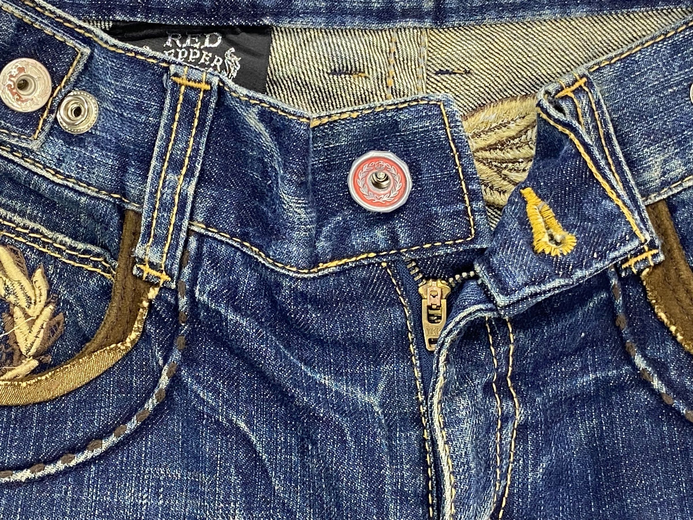 Japanese Brand × Rockstar Games Red Pepper Jeans Slim Jeans Embroided Jeans Size 30" / US 8 / IT 44 - 10 Thumbnail