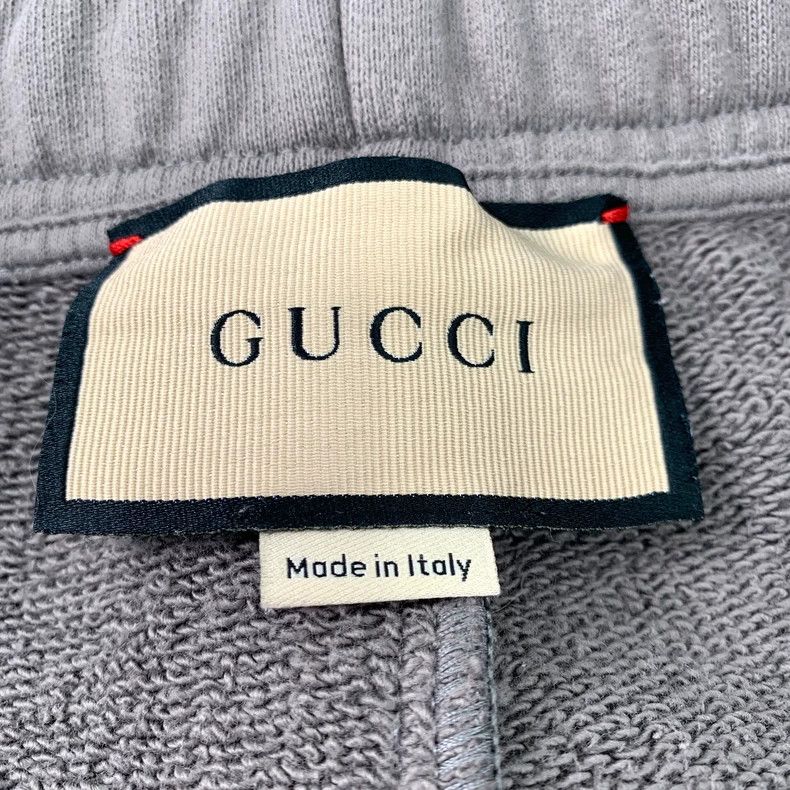 Gucci Gucci Size L Gray logo striped drawstring cotton shorts si Size US 34 / EU 50 - 5 Thumbnail