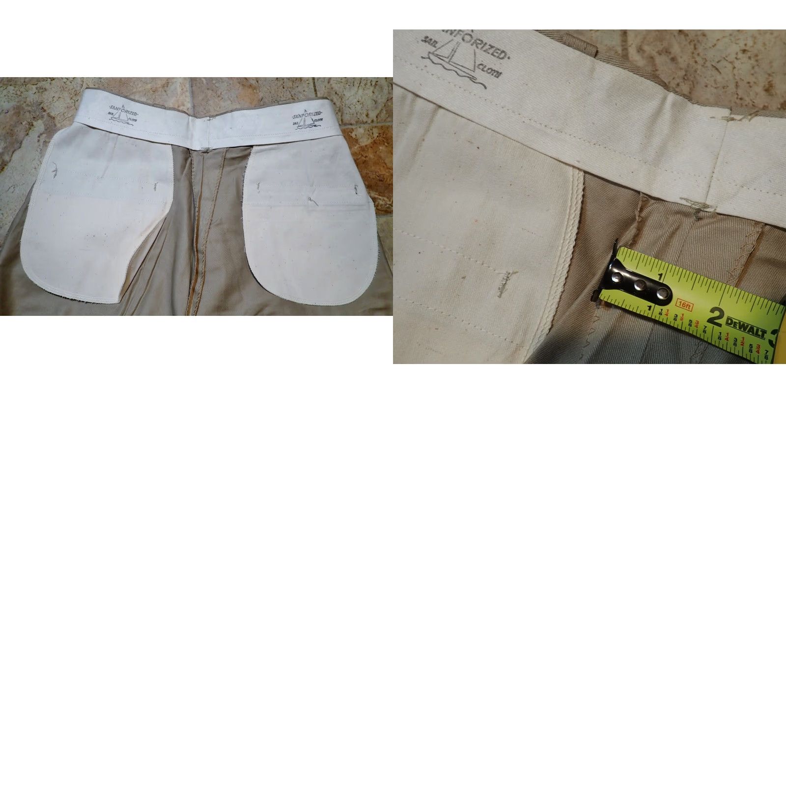 Vintage VINTAGE Deadstock Republic Chino Pants 31x30 Sanforized Khaki brown USA 50s 60s Sail Pockets 5-Pocket Mens Jeans Workwear JavaScript Size US 31 - 10 Thumbnail