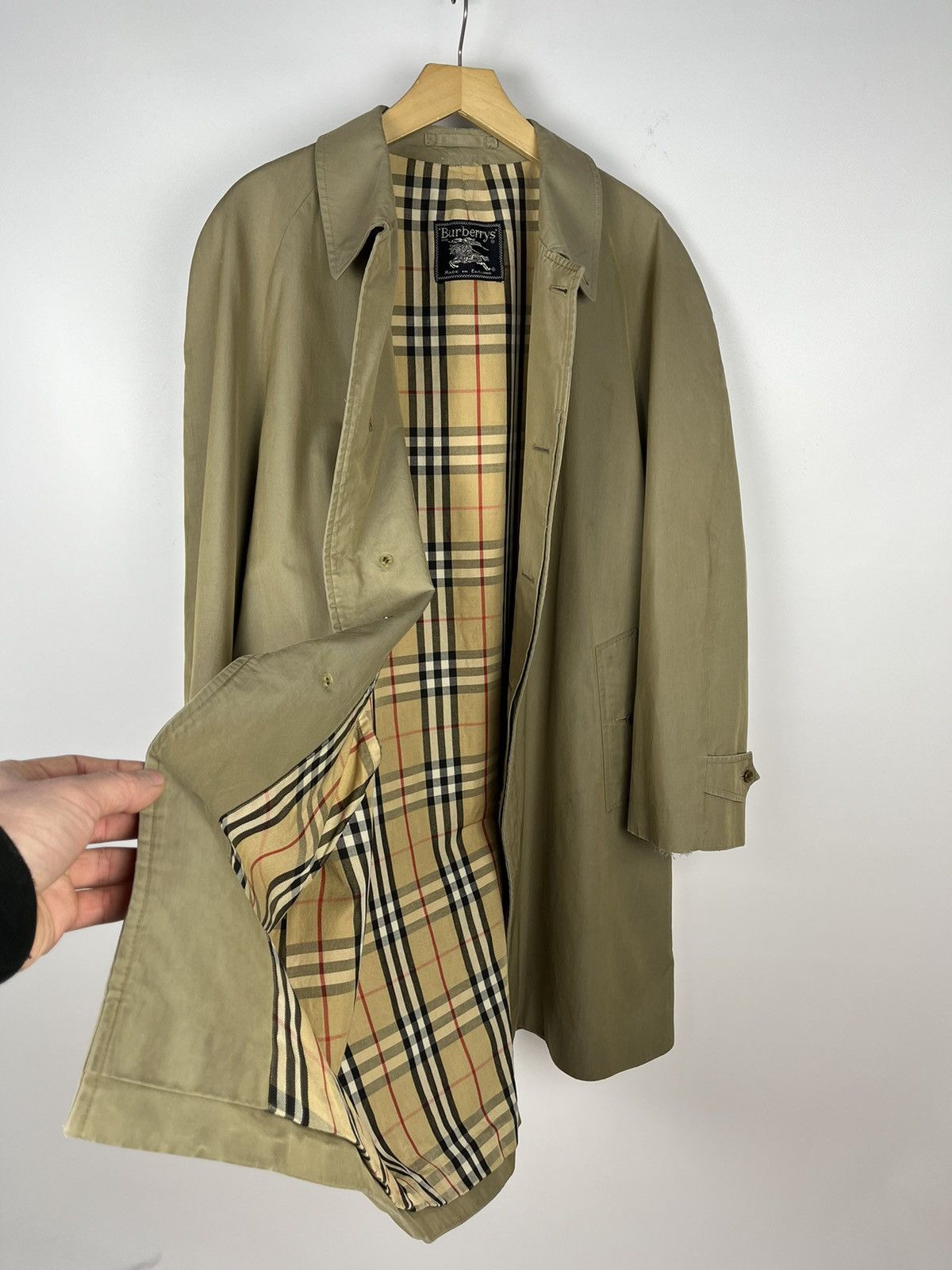 Burberry Vintage Burberrys prorsum Nova Check rare Trench Coat 90’s Size US M / EU 48-50 / 2 - 3 Thumbnail