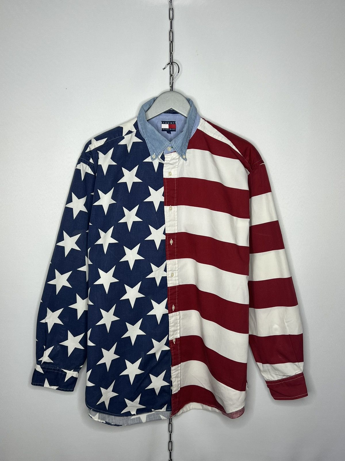 Designer Vintage Tommy Hillfiger Designer Luxury Shirt Long Sleeve Size US L / EU 52-54 / 3 - 1 Thumbnail