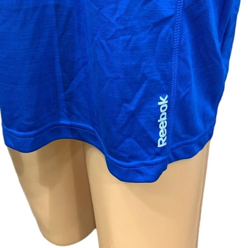Reebok Reebok 2XL Mens Polyester Crew Neck Royal Blue Athletic Tee Size US XXL / EU 58 / 5 - 2 Thumbnail