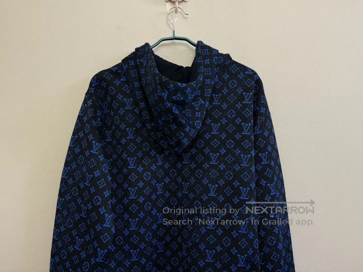 Louis Vuitton Louis Vuitton Blue Full Logo Zip-up Jacket| Size US XXL / EU 58 / 5 - 5 Thumbnail