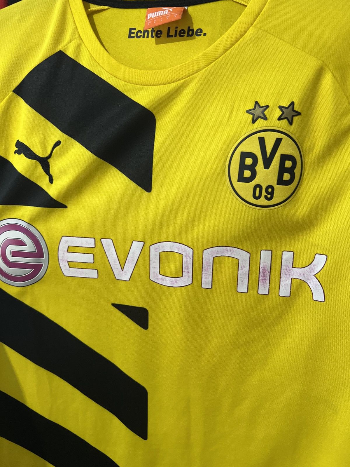 Puma 2014/2015 VINTAGE PUMA BORUSSIA DORTMUND HOME FOOTBALL SHIRT Size US L / EU 52-54 / 3 - 3 Thumbnail