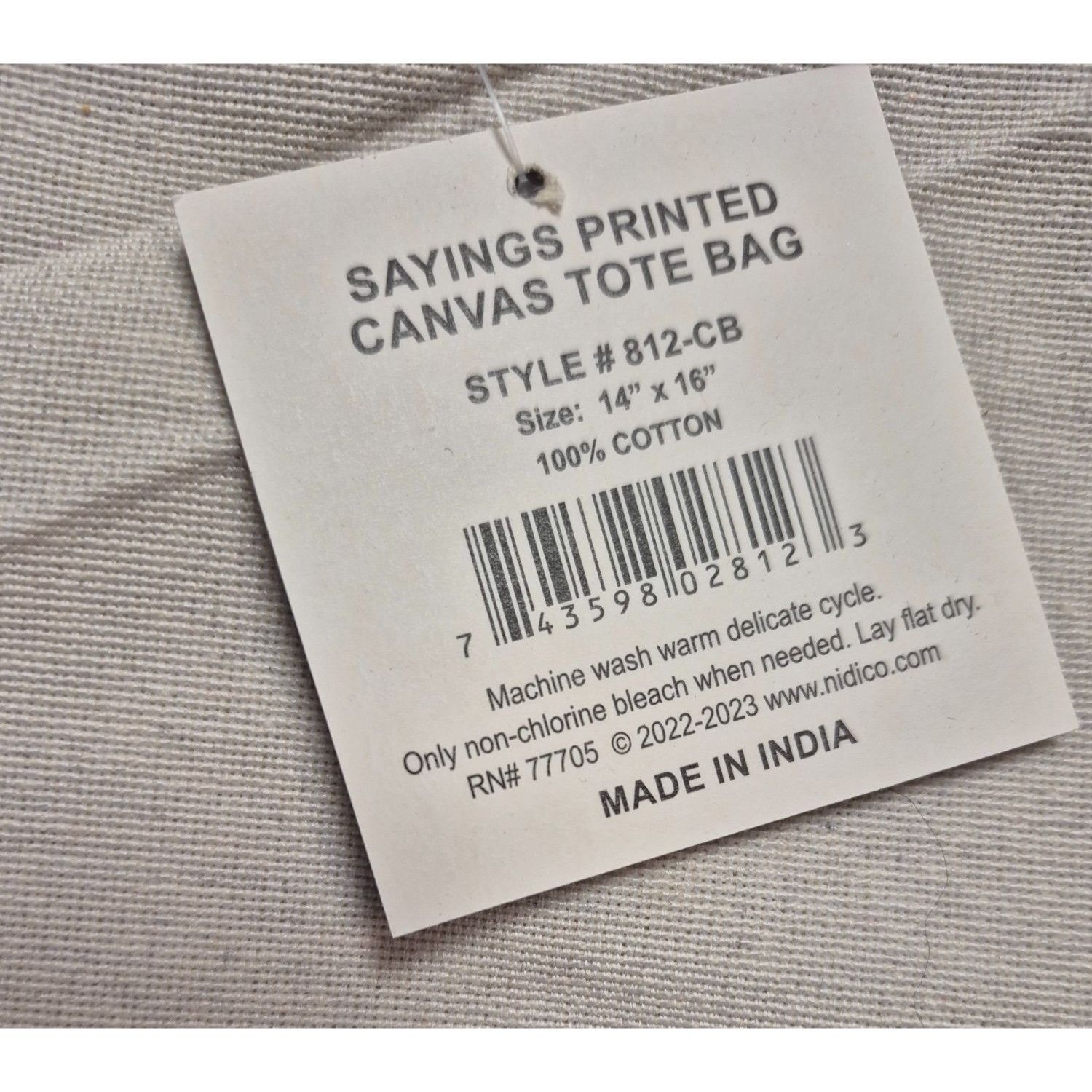 Other Inspirational Canvas Tote Bag With Quote "With God All Thing Size ONE SIZE - 2 Thumbnail