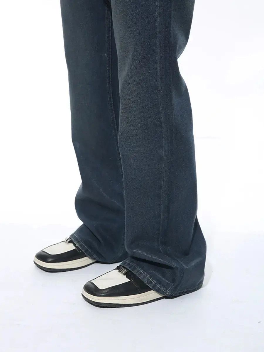 Japanese Brand Retro loose straight leg micro flared jeans Size US 32 / EU 48 - 2 Thumbnail
