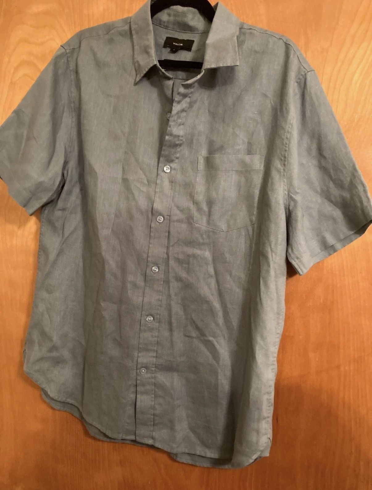 Vince VINCE Linen S/S Green-Blue SIZE M Size US M / EU 48-50 / 2 - 1 Thumbnail