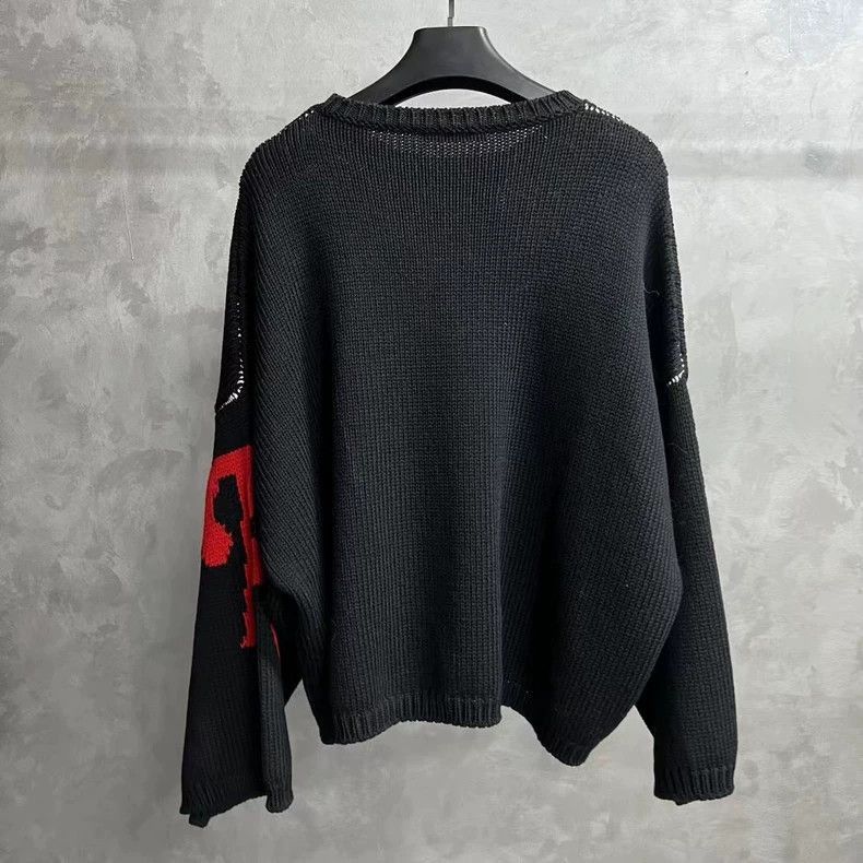 Raf Simons Raf Simons Black Oversized Crew Neck Wool Sweater-2507 Size US M / EU 48-50 / 2 - 5 Thumbnail