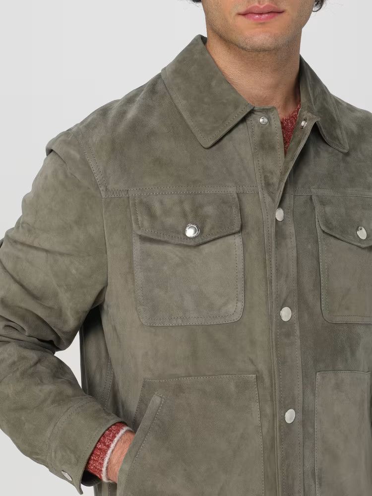 Brunello Cucinelli o1w1db11225 Classic Overshirt in Mos Green Size US S / EU 44-46 / 1 - 5 Thumbnail