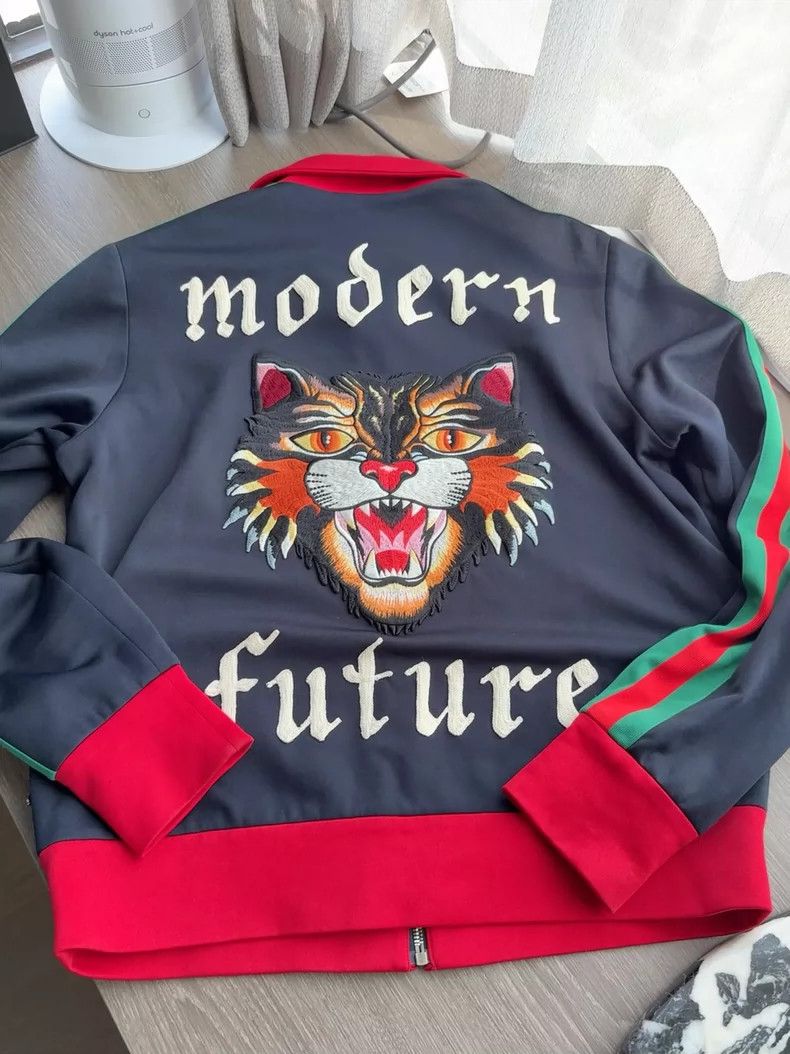 Gucci Big Cat Tiger Heavy Industry Embroidered Men's Jacket