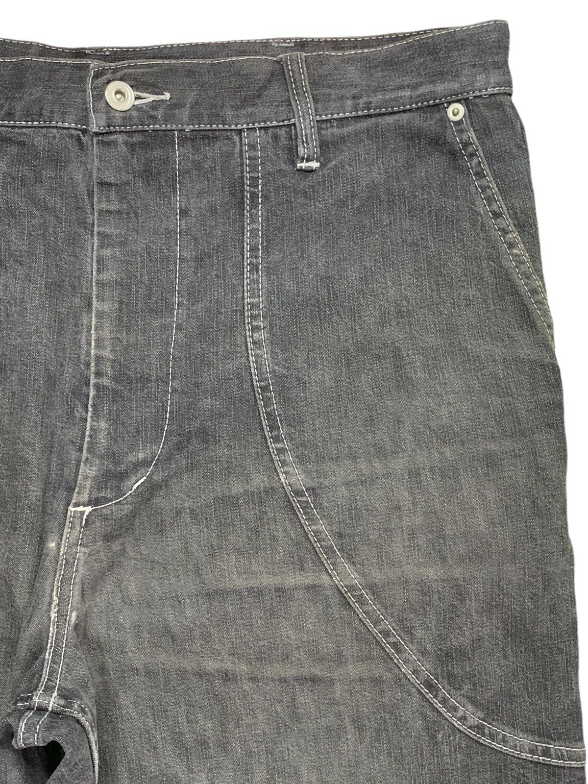Japanese Brand Vintage Japanese Brand Skate Style Baggy Jean Shorts Size US 37 - 6 Thumbnail