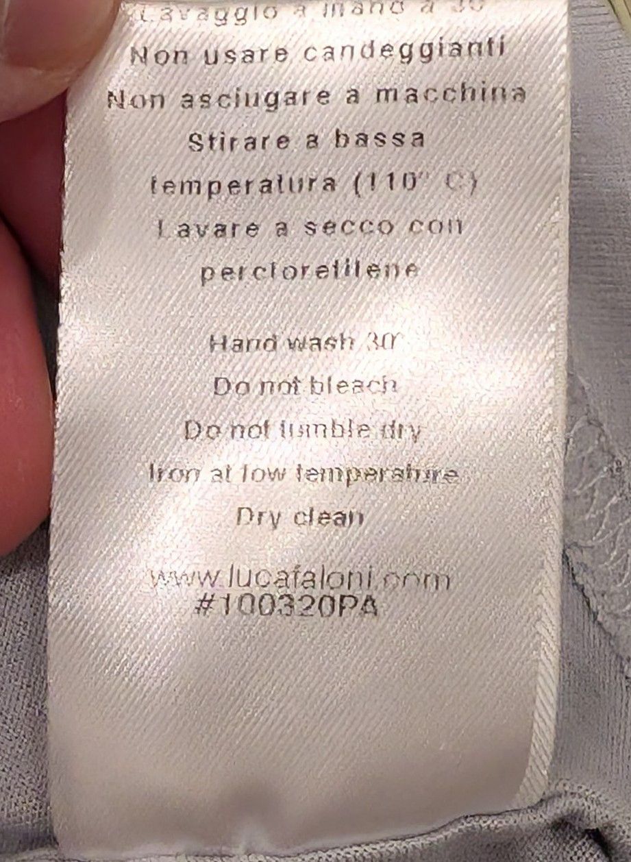 Other Luca Faloni Silk Cotton Long Sleeve Polo Gray Made in Italy Size US L / EU 52-54 / 3 - 4 Thumbnail