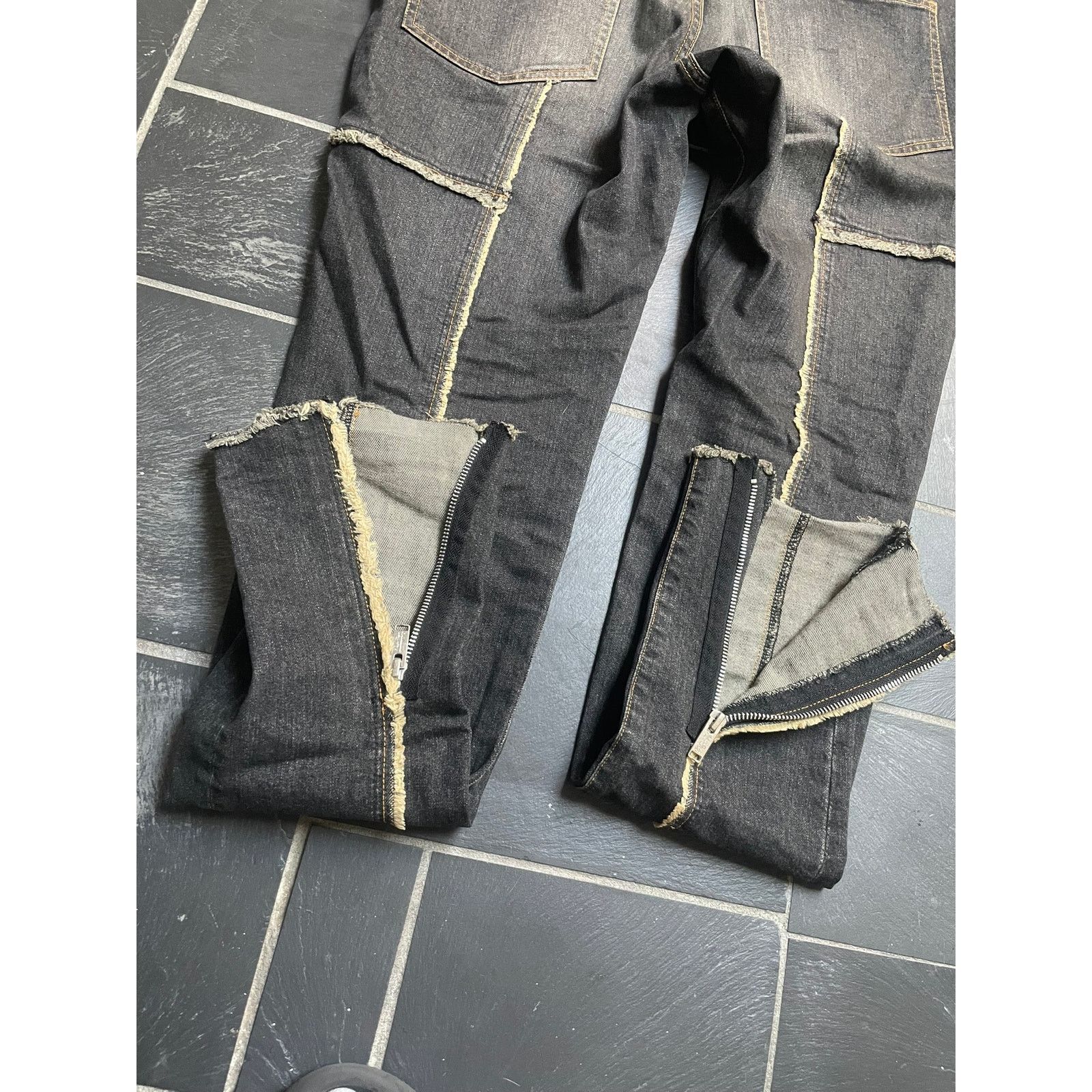 John Undercover John Undercover Skinny Denim Washed Zipper Flared Jeans Size US 32 / EU 48 - 6 Thumbnail