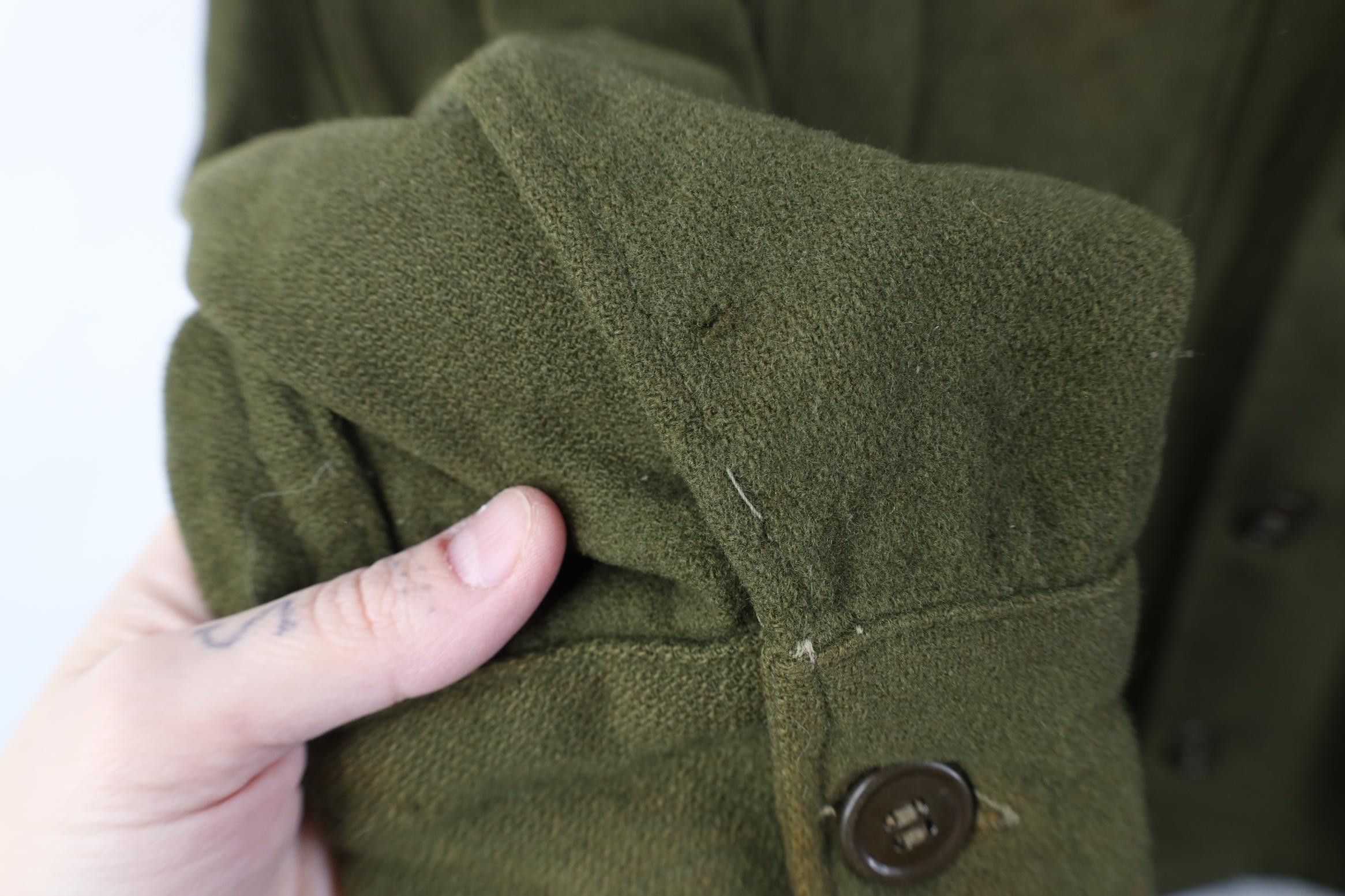 Vintage Vintage 50s Korean War US Army OG 108 Wool Shirt Jacket Size US M / EU 48-50 / 2 - 8 Thumbnail