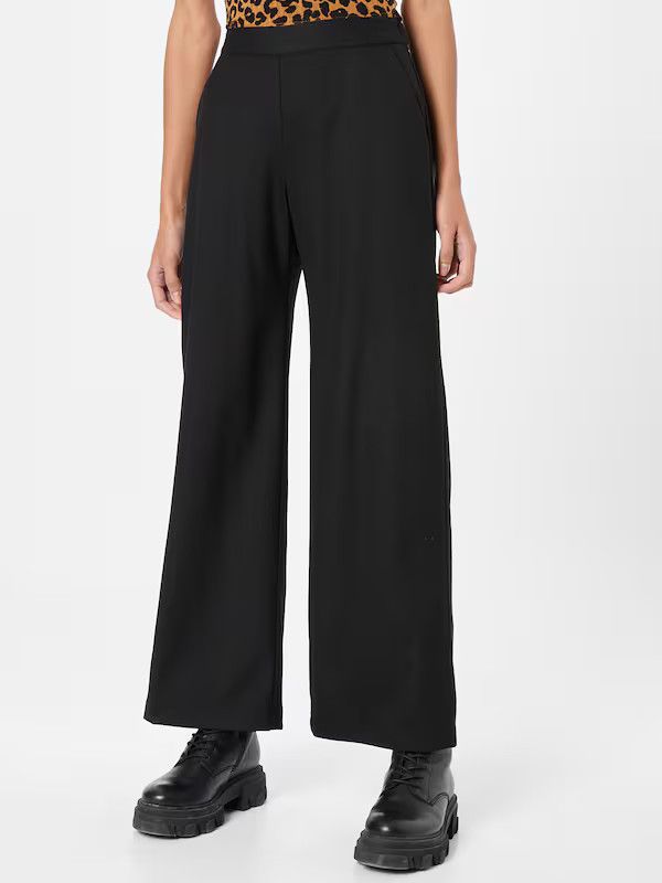 Saint Laurent Paris o1bcso1str0924 Wide-Leg Pants In Suede in Black Size US 30 / EU 46 - 2 Thumbnail