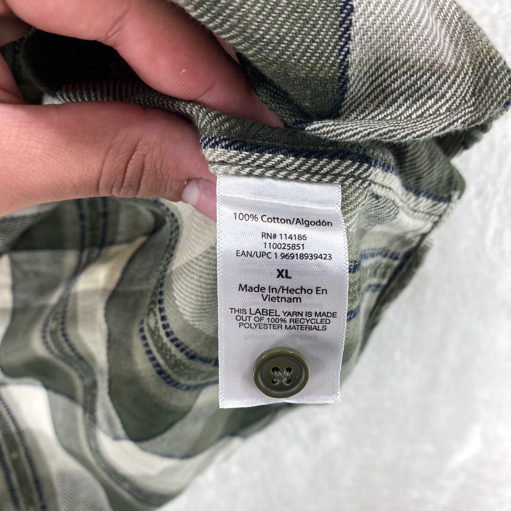 Frye NEW Frye Mens XL Cotton Green Jacquard Flannel Plaid Button Up Long Sleeve NWT Size US XL / EU 56 / 4 - 7 Thumbnail