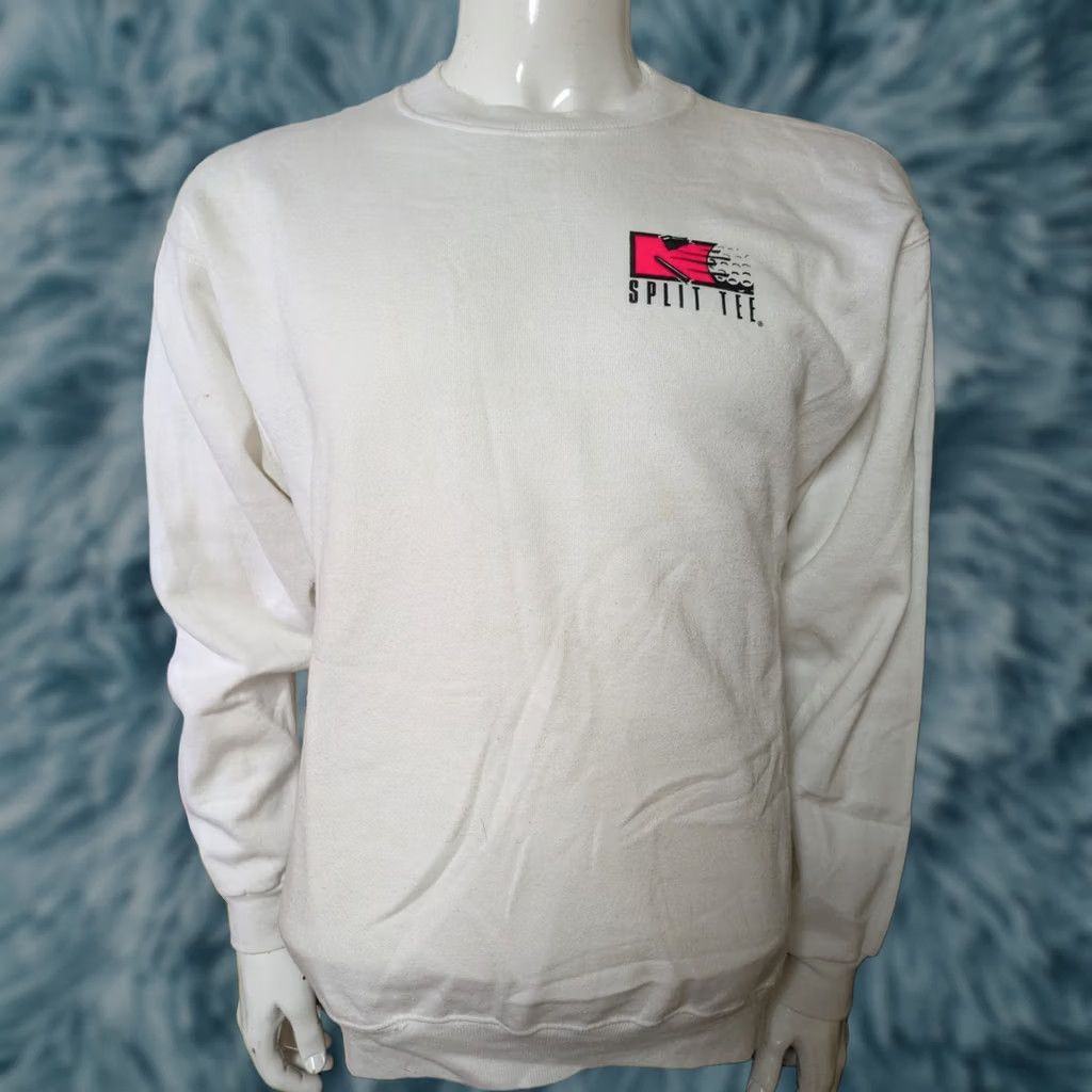 Hanes VINTAGE Hanes USA Split Tee Golf Florida FL Crewneck Sweatshirt Large 80s 90s White Size US L / EU 52-54 / 3 - 1 Thumbnail