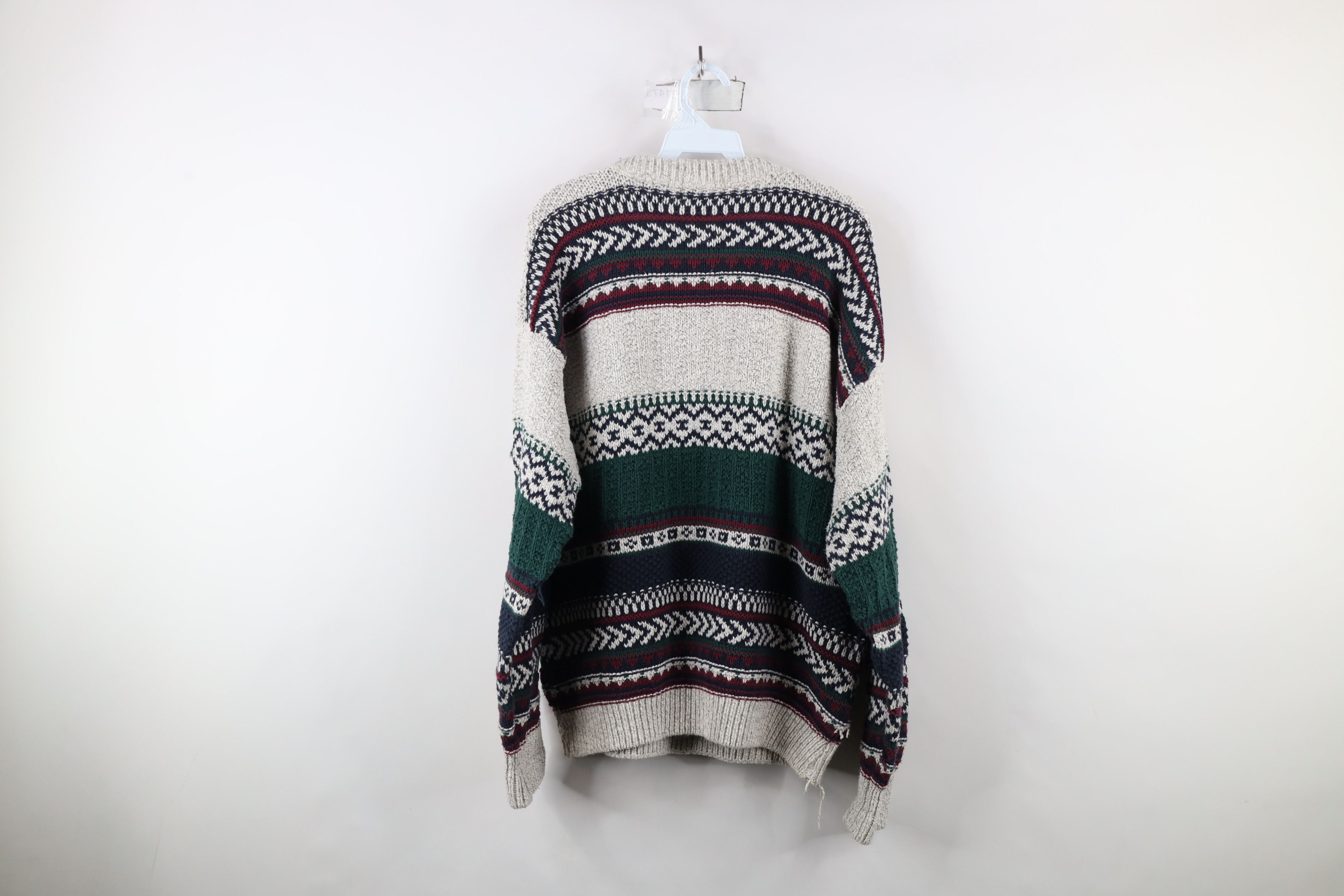 Vintage Vintage 90s Streetwear Heavy Fair Isle Knit Sweater USA Size US L / EU 52-54 / 3 - 10 Thumbnail