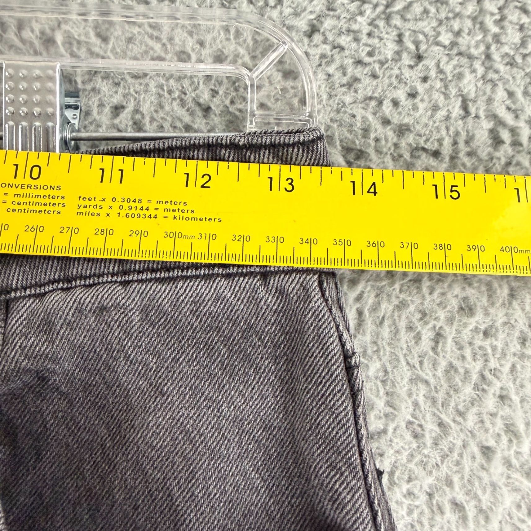 Empyre Empyre Tori Jeans Womens Size 2 Black Denim Baggy High-Rise Straight Leg Jeans Size 26" / US 2 / IT 38 - 6 Thumbnail