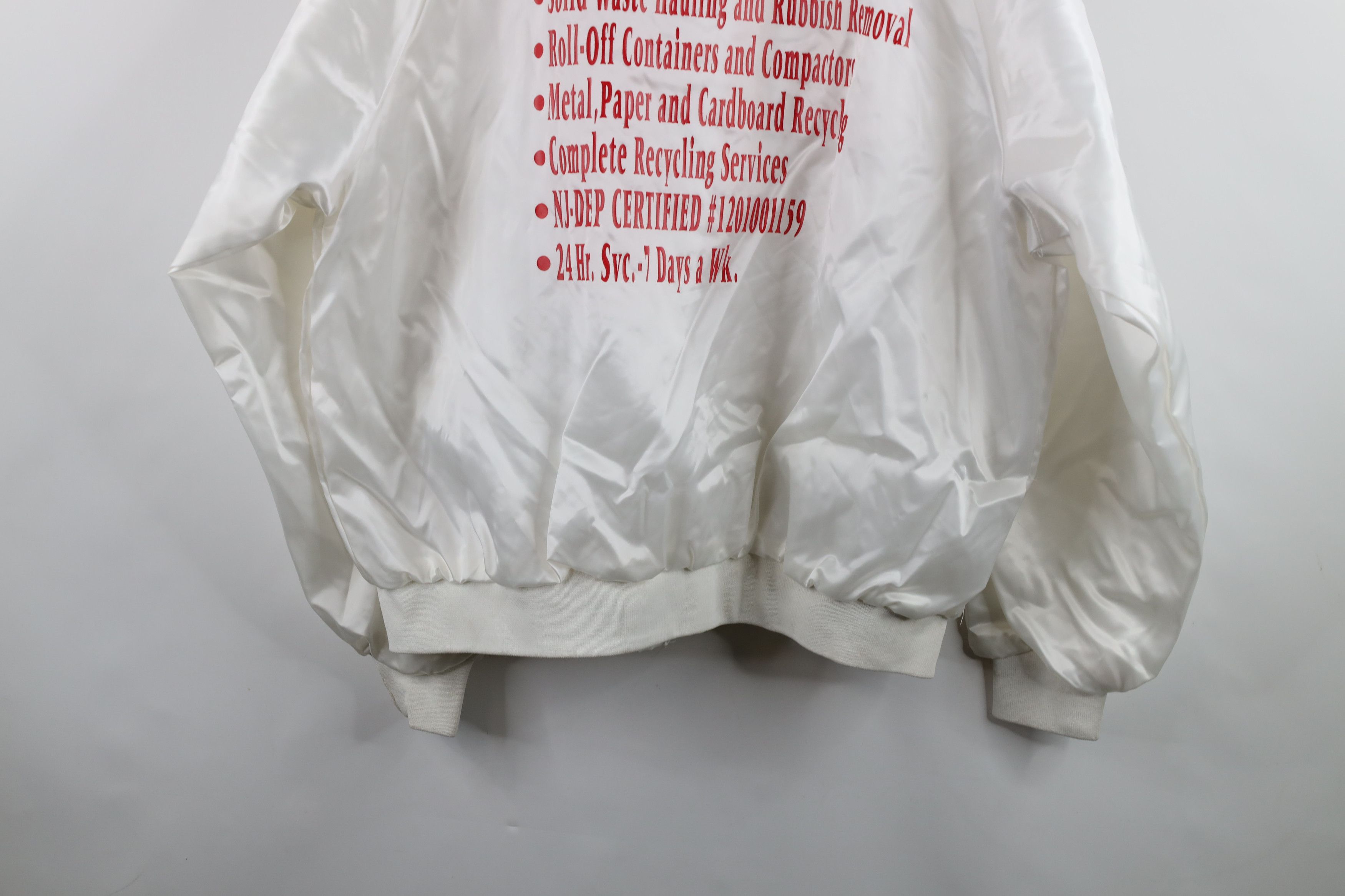 Vintage Vinage 80s 90s Streetwear Satin Bomber Jacket White USA Size US XXL / EU 58 / 5 - 16 Thumbnail