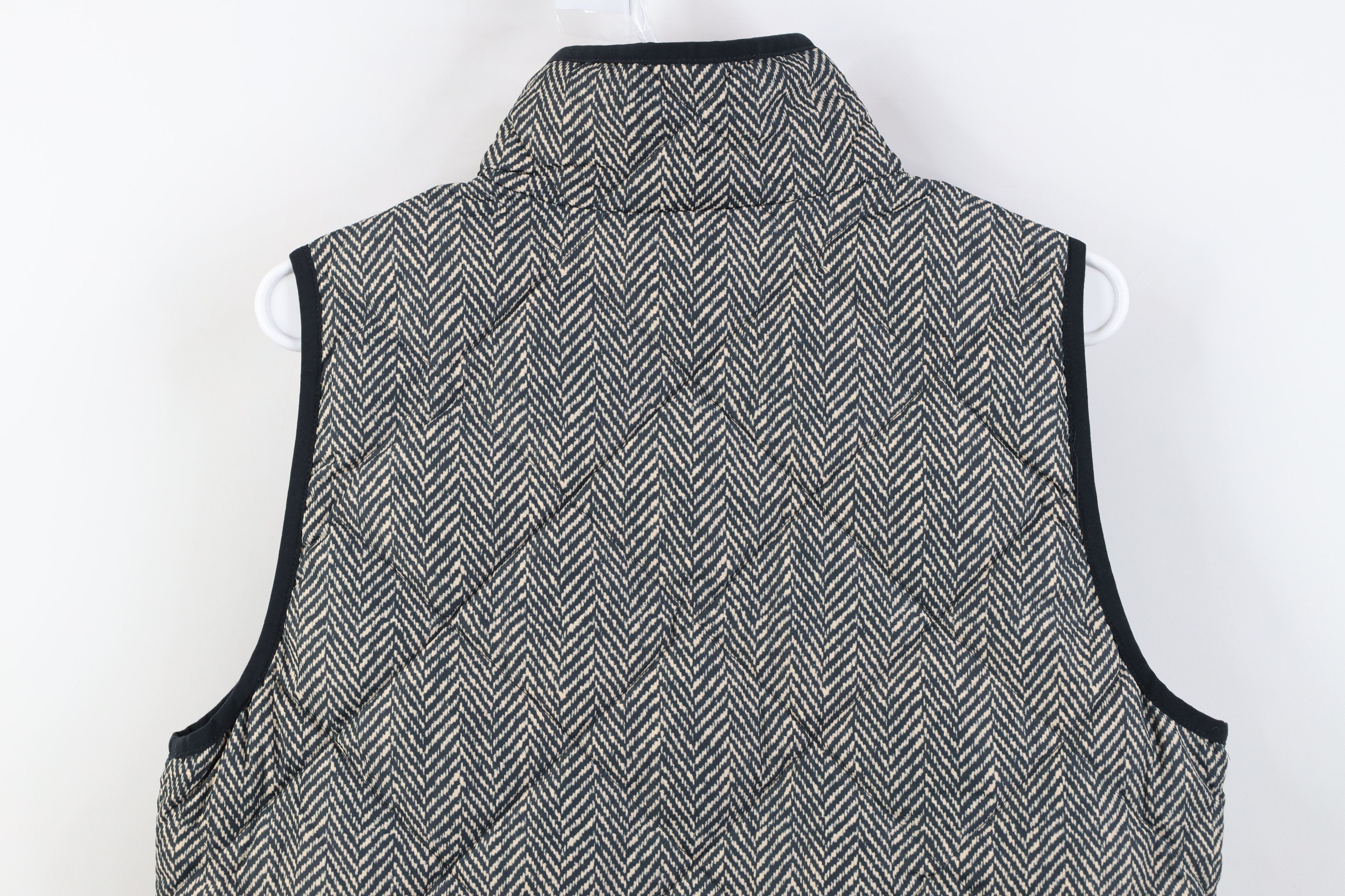 J.Crew J Crew Insulated Herringbone Full Zip Puffer Vest Jacket Size M / US 6-8 / IT 42-44 - 10 Thumbnail