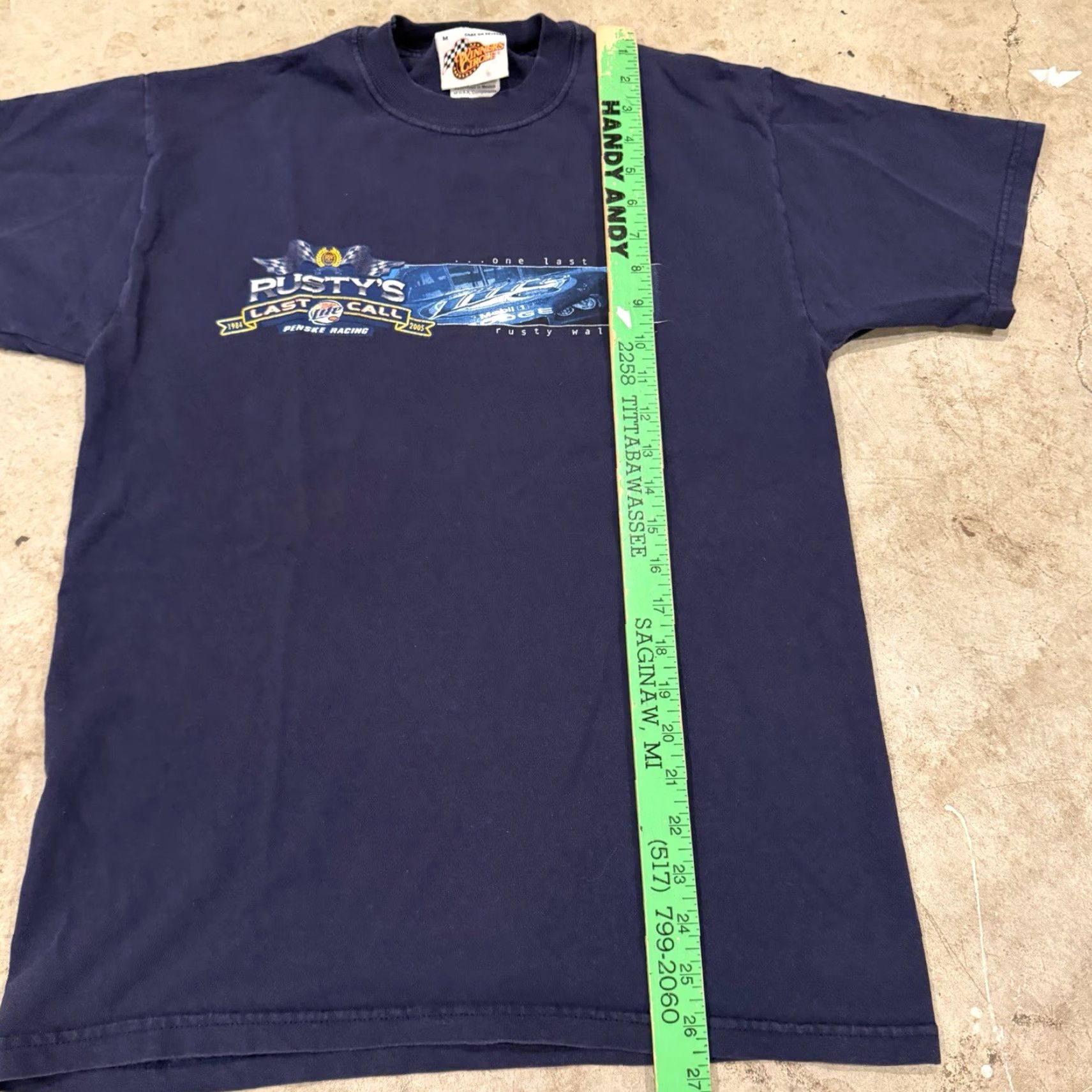 Rusty VINTAGE Rusty Wallace Penske Racing T Shirt Medium 2005 NASCAR Last Call Shirt Mens Blue 90s Cars Retro Nike Size US M / EU 48-50 / 2 - 6 Thumbnail