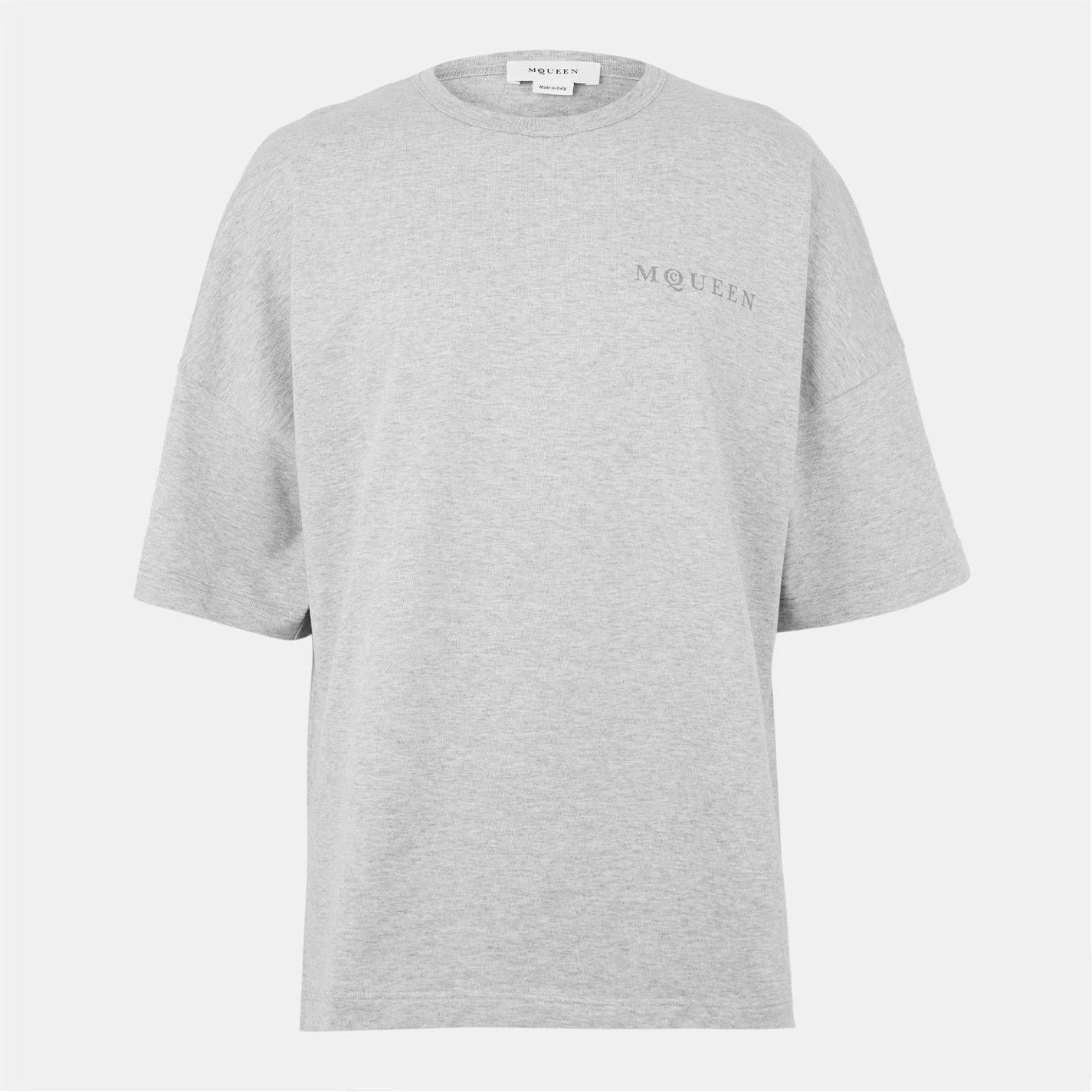 Alexander McQueen o1g2r1mq0326 Cotton Oversized T-Shirt in Grey Size US L / EU 52-54 / 3 - 1 Thumbnail